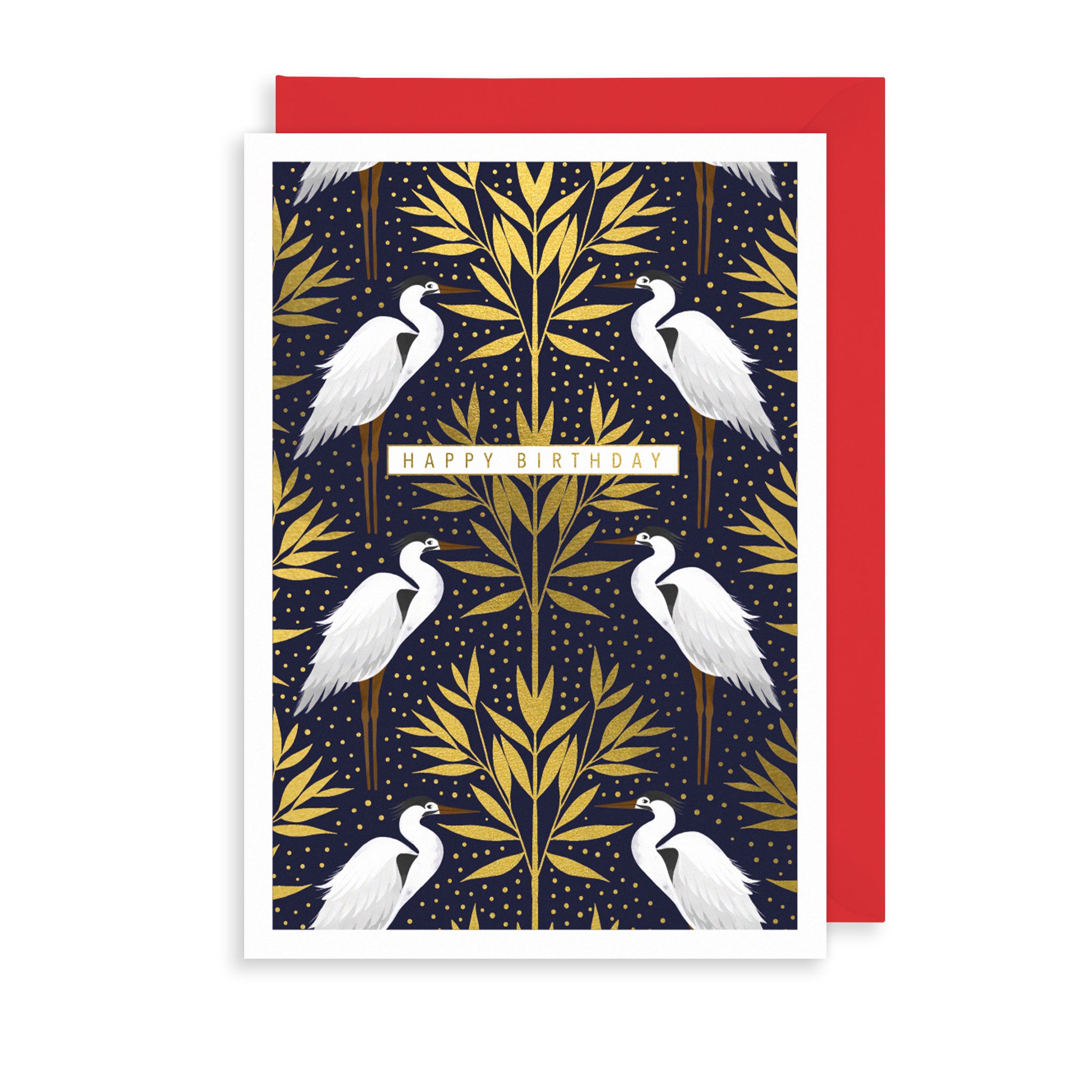 Heron Pattern Greetings Card The Art File