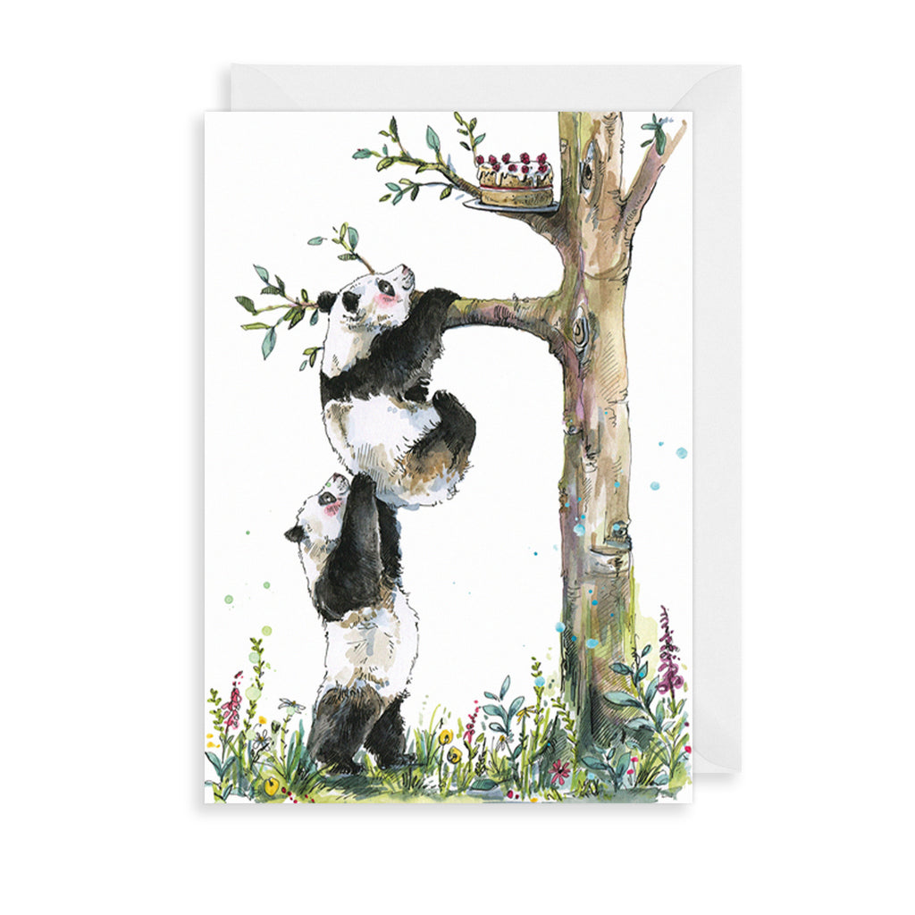 Panda Cake Greetings Card The Art File