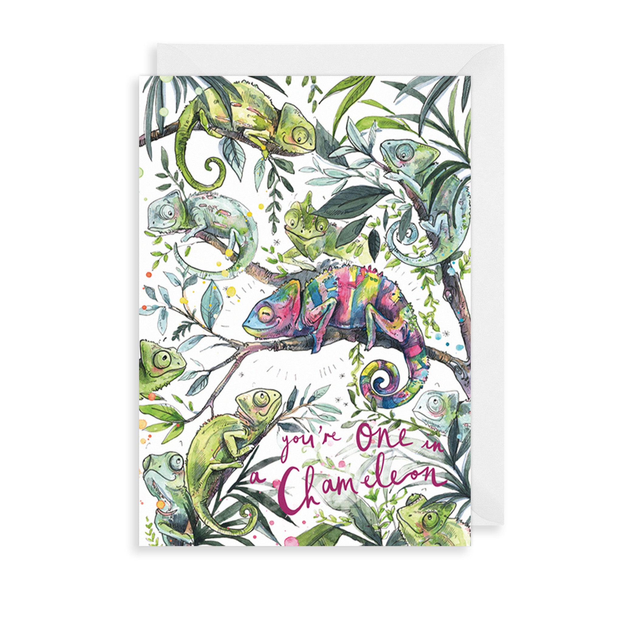 Chameleon Greetings Card The Art File