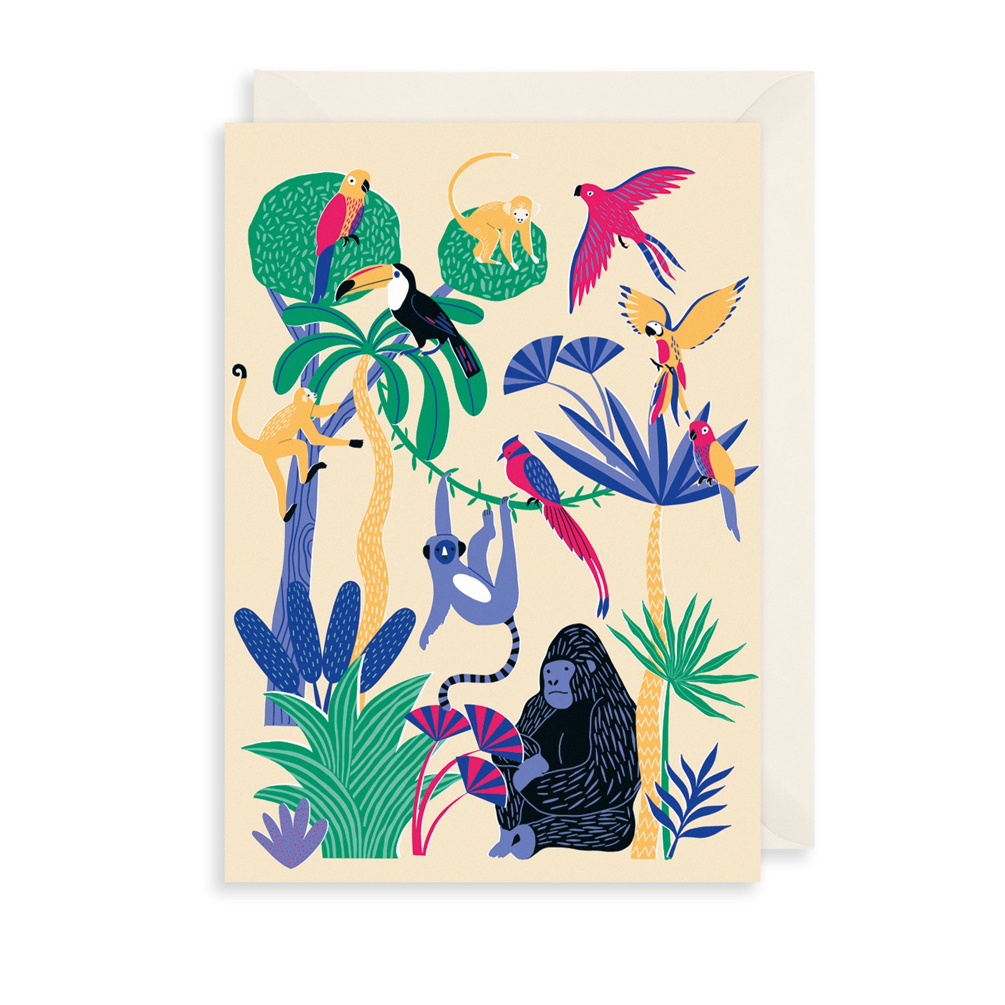 Jungle Animals Greetings Card The Art File