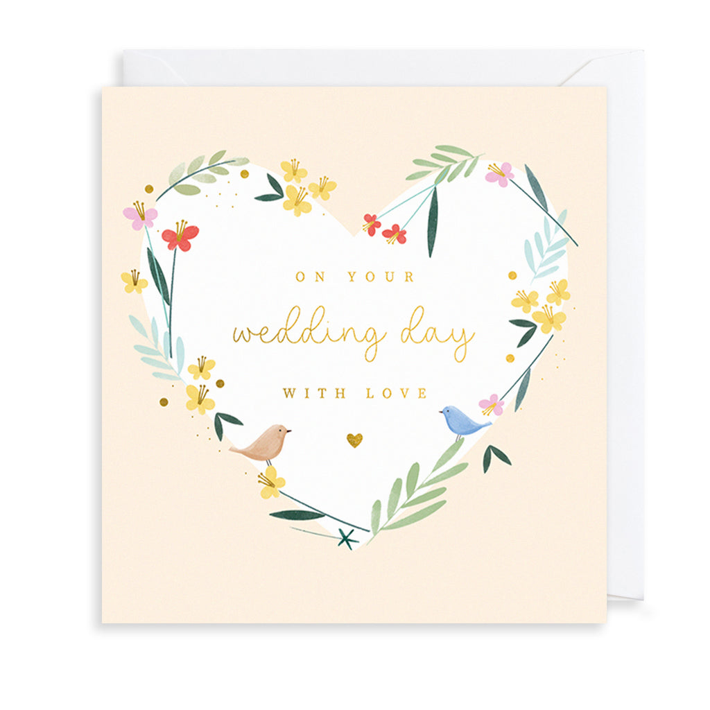 Wedding Day Heart Greetings Card The Art File