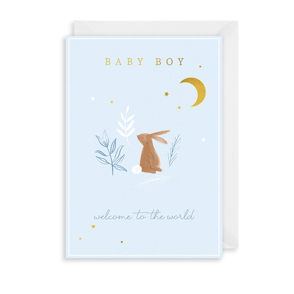 Welcome Baby Boy Greetings Card The Art File