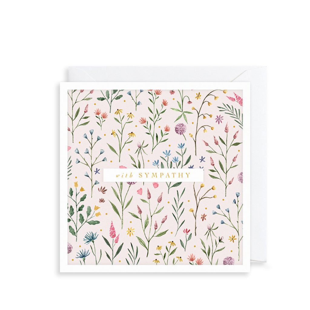 Sympathy Flowers Greetings Card The Art File