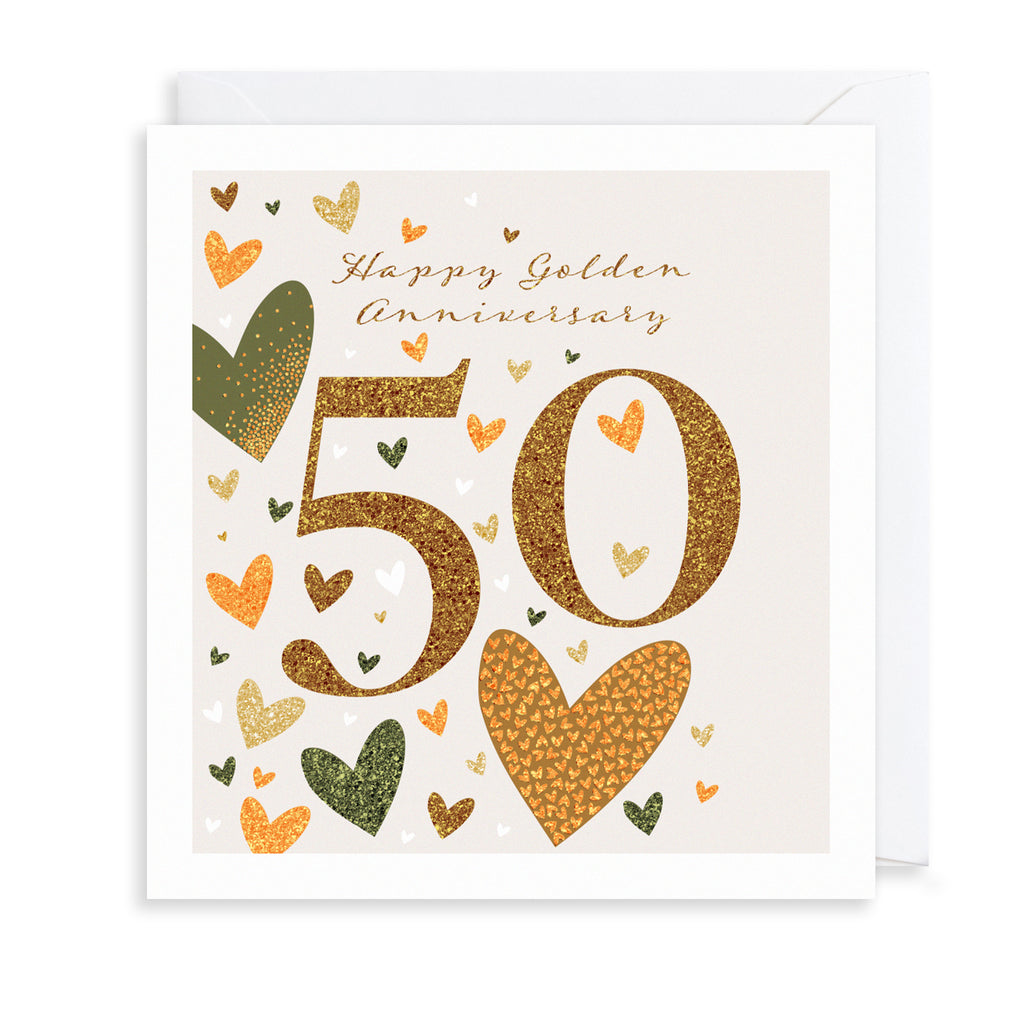 50th Wedding Anniversary Greetings Card The Art File