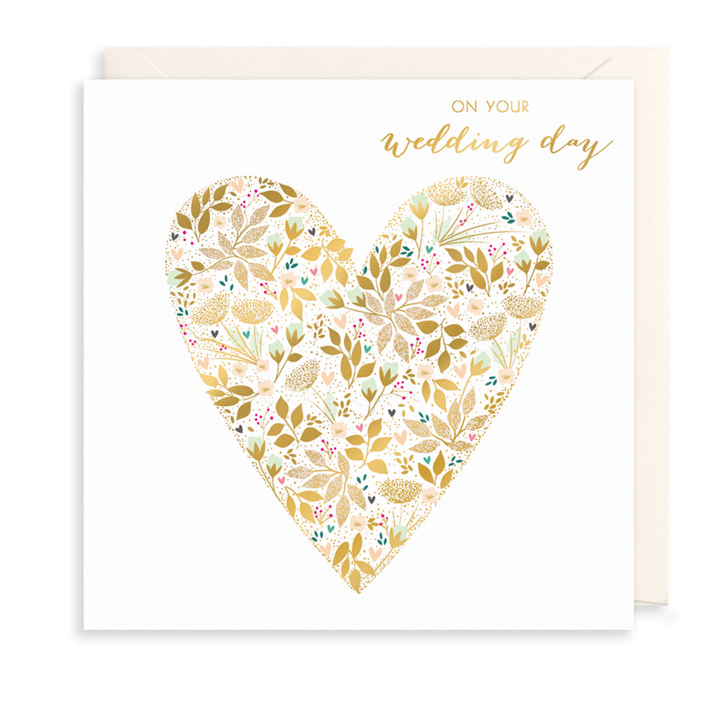 Golden Wedding Day Greetings Card The Art File