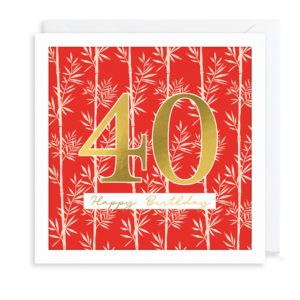 40th Birthday Greetings Card The Art File