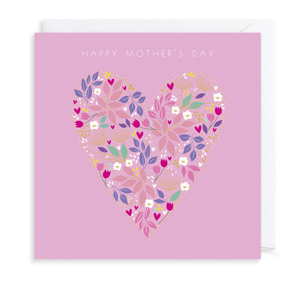 Mother's Day Love Heart Greetings Card The Art File