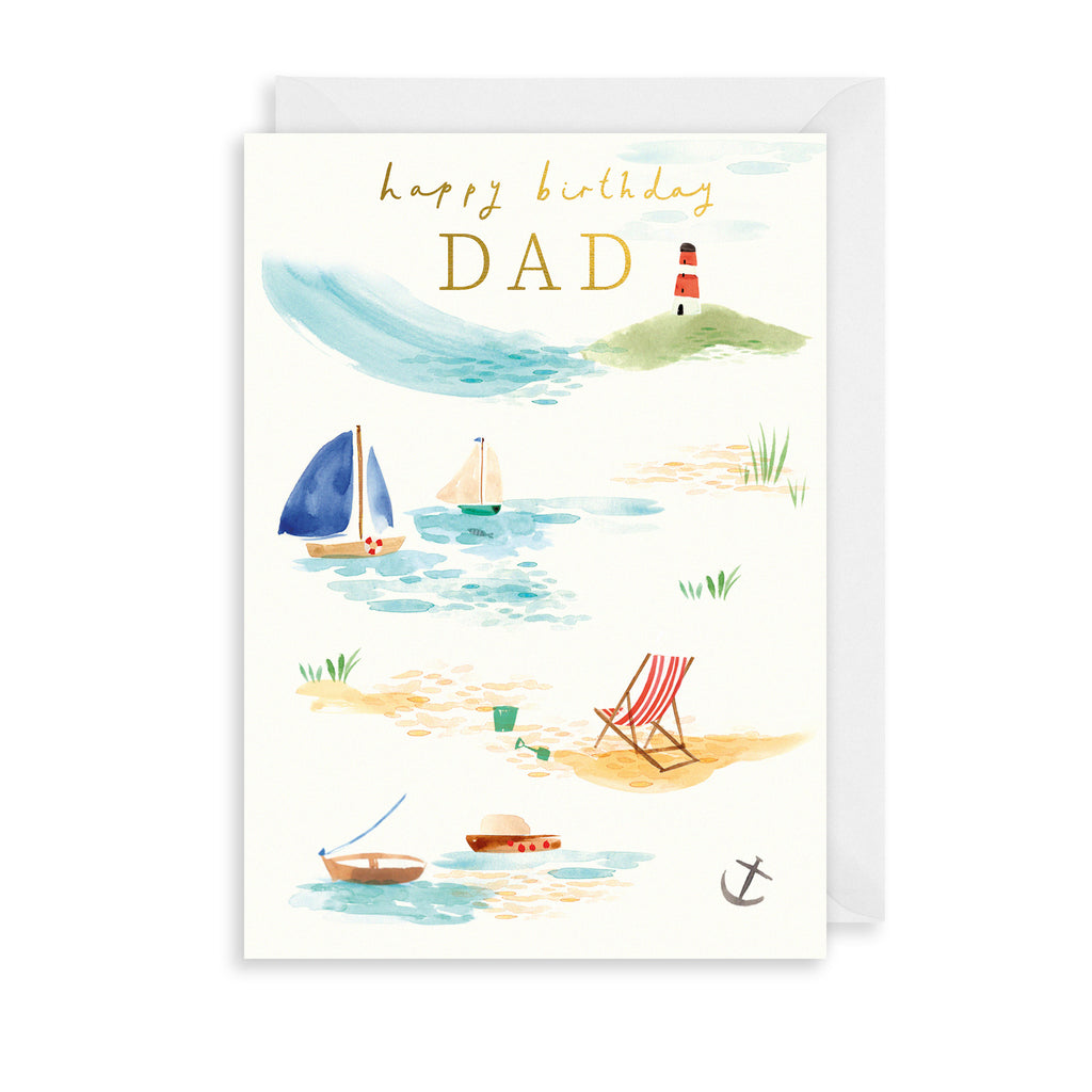 Seaside Dad Greetings Card The Art File