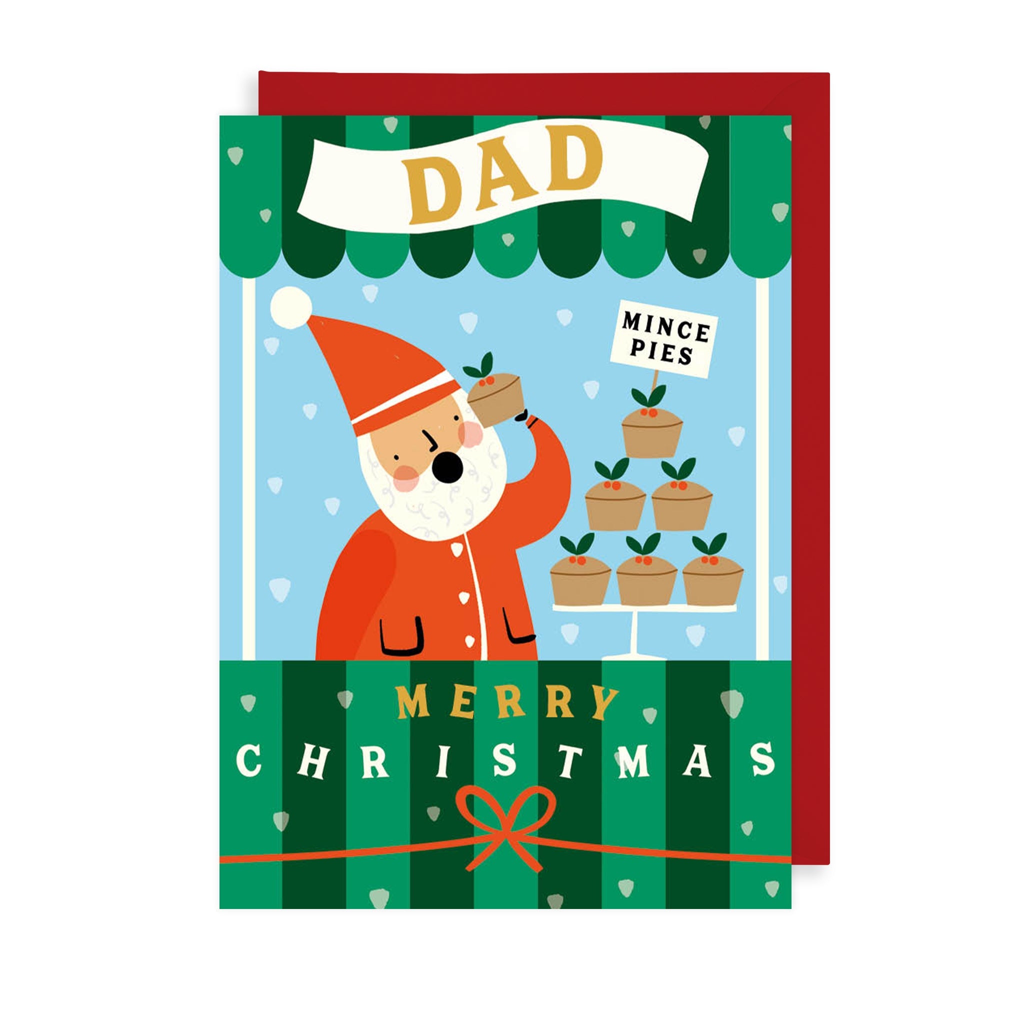 Mince Pies Dad Christmas Card