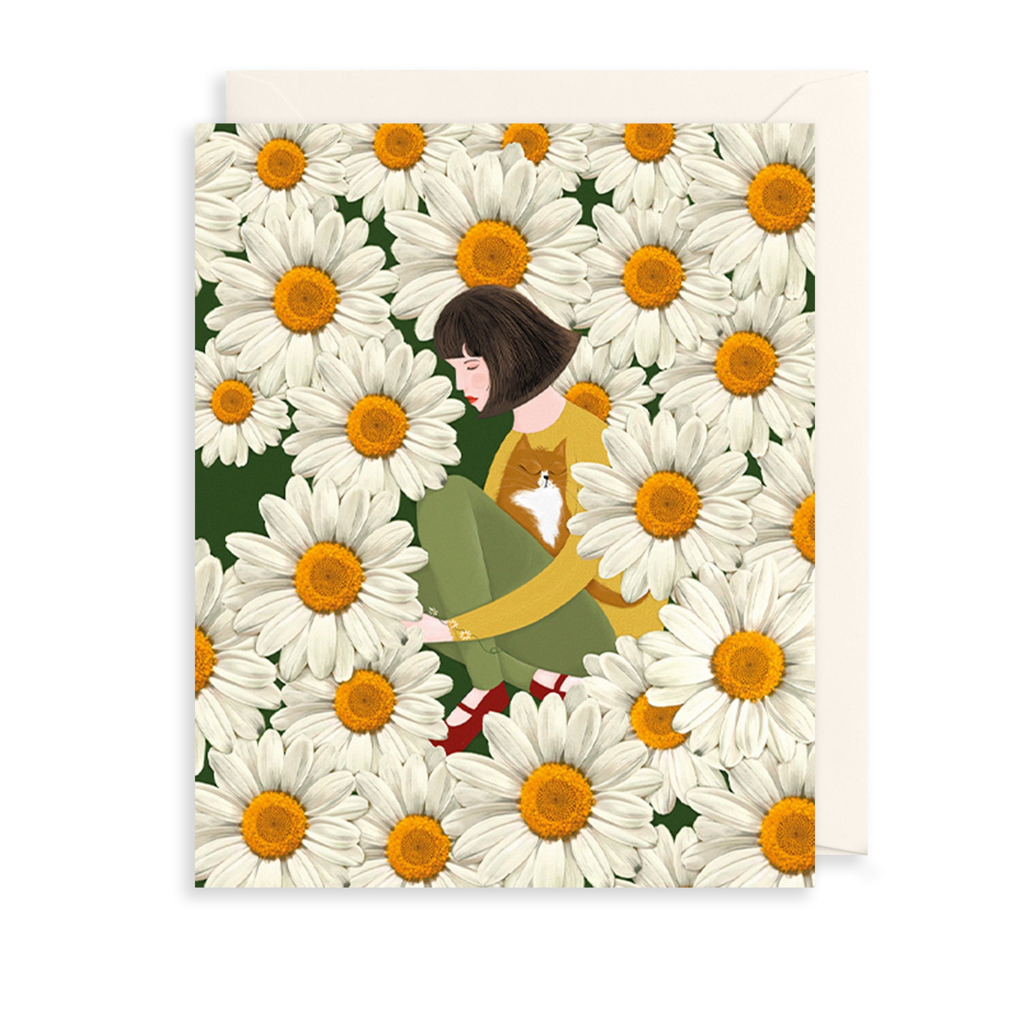 Sitting amongst Daisies Birthday Card