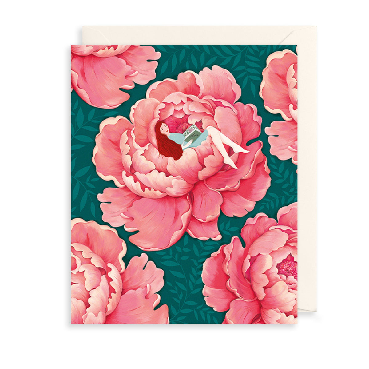 Large Peonies Birthday Card