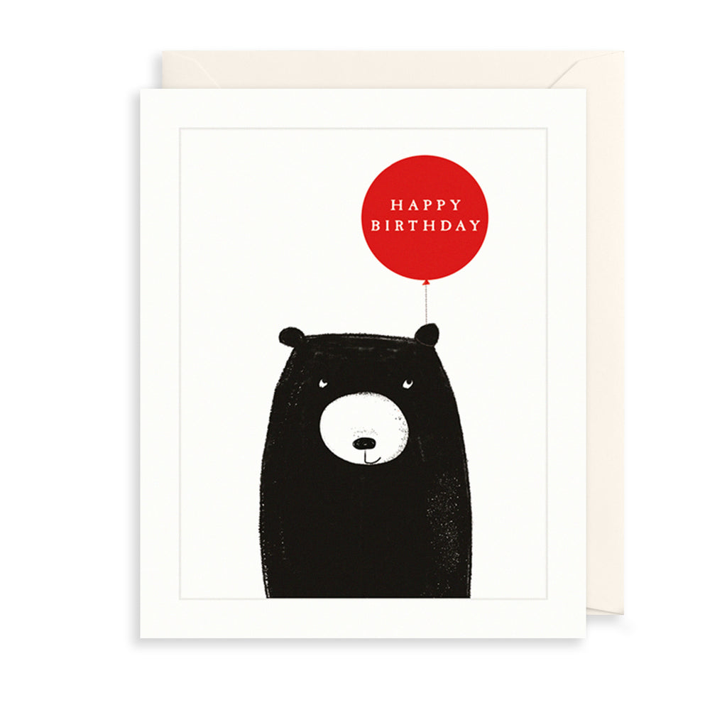 Bear & Balloon Greetings Card The Art File