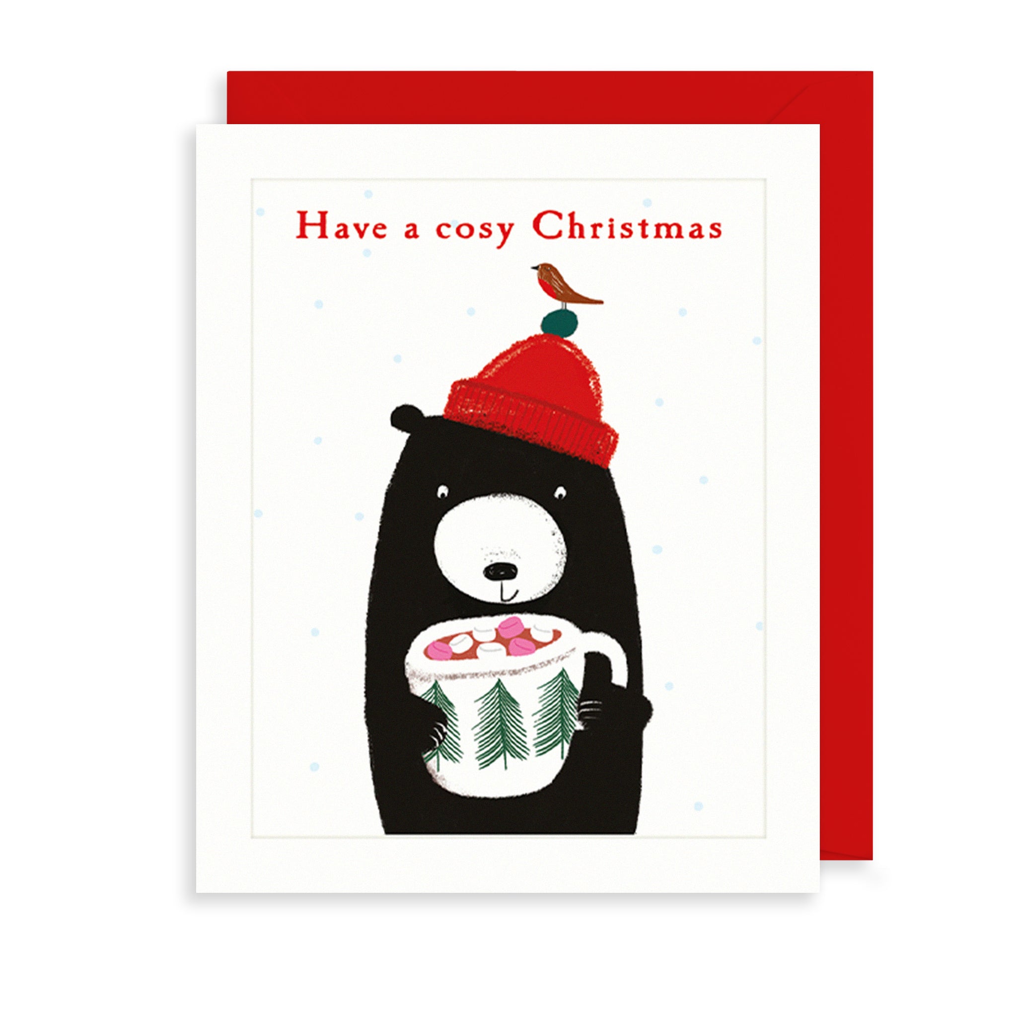 Hot Chocolate Bear Christmas Card