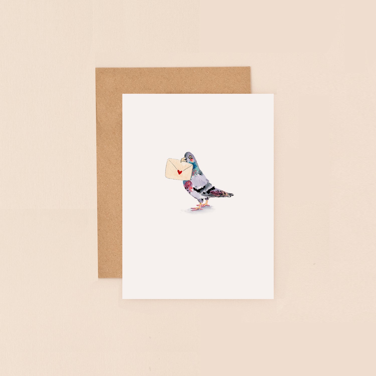 Pigeon Love Note Mini Card