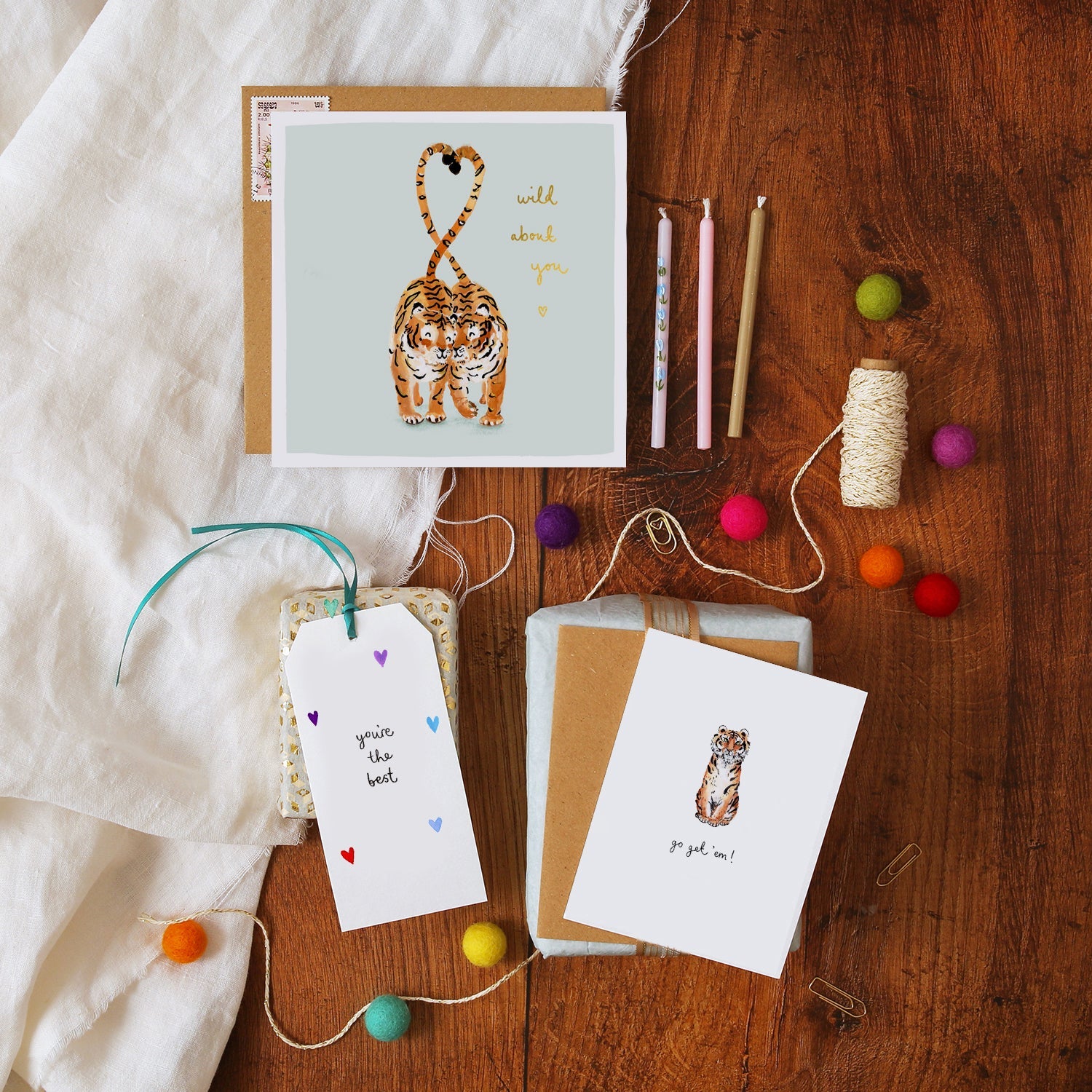 Go Get 'Em Tiger Mini Card