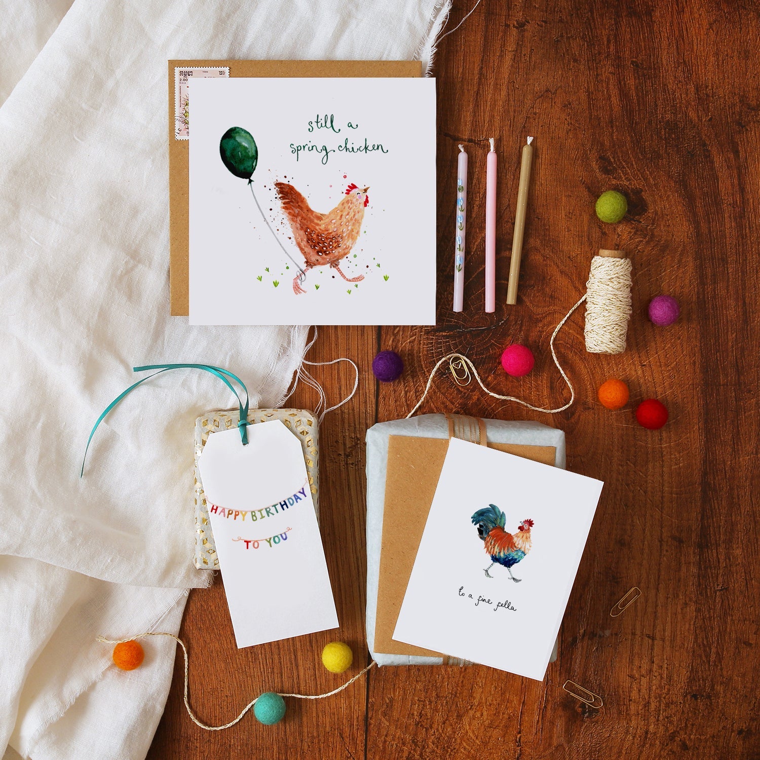 Rooster Fine Fella Mini Card