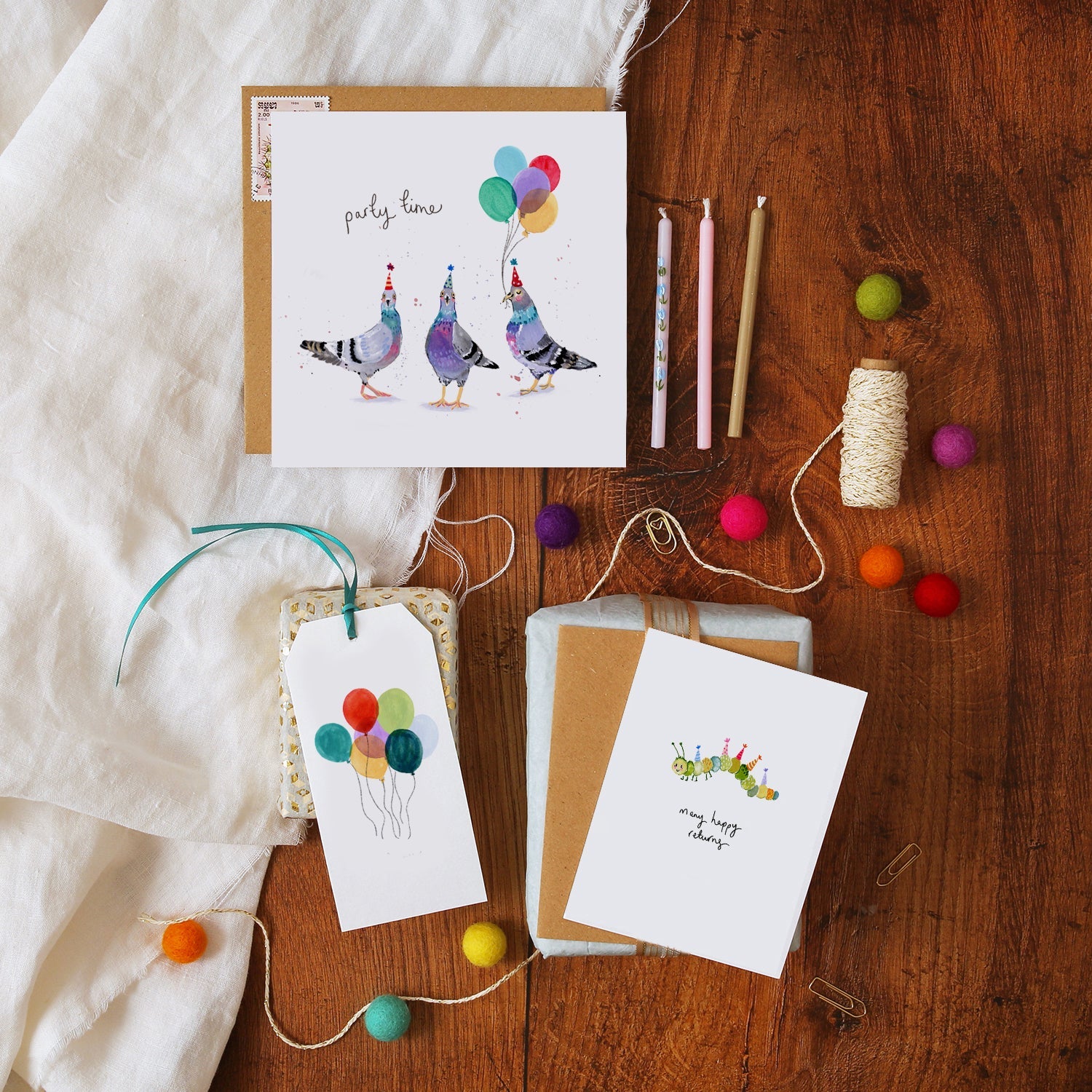 Caterpillar Happy Returns Mini Card