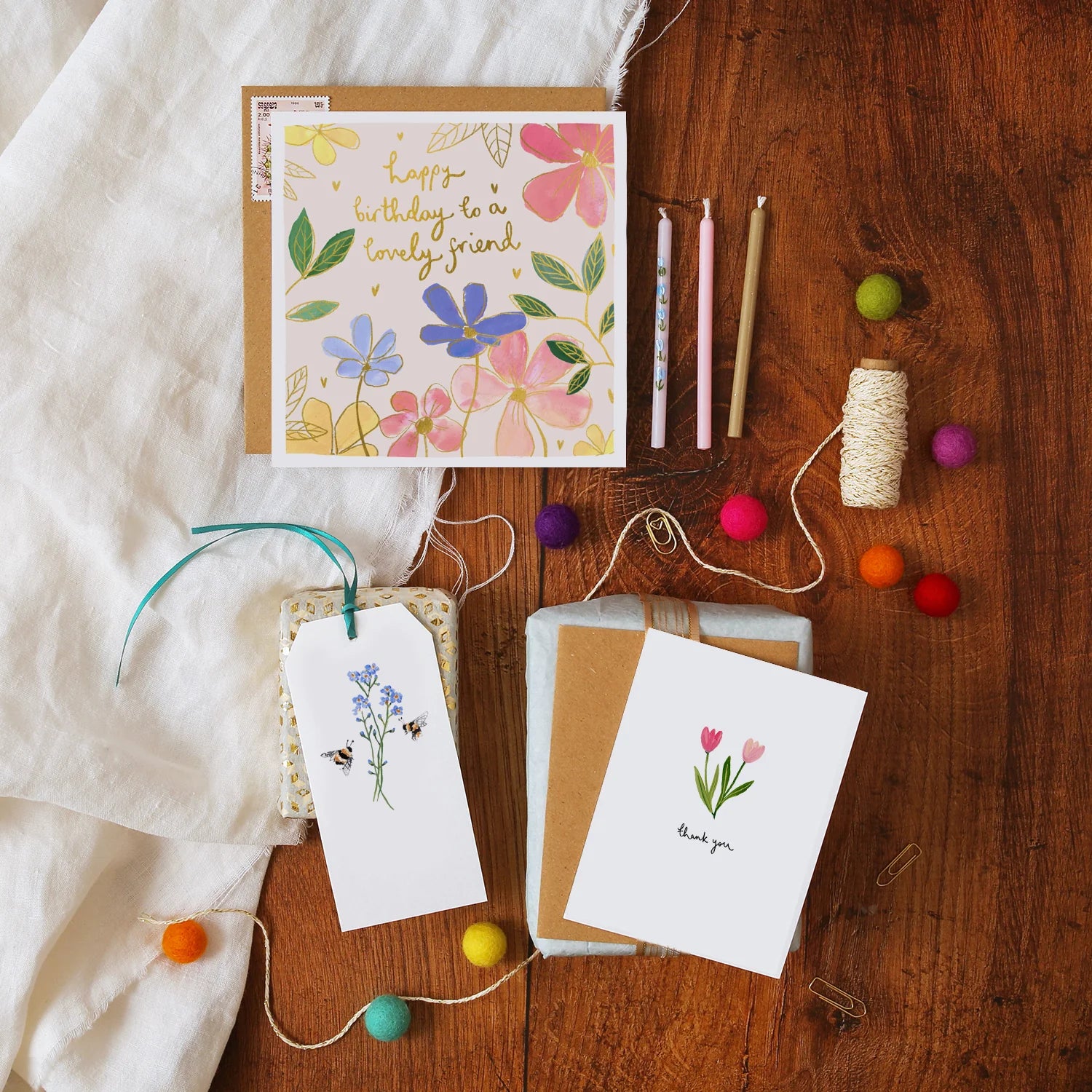 Tulips Thank You Mini Card