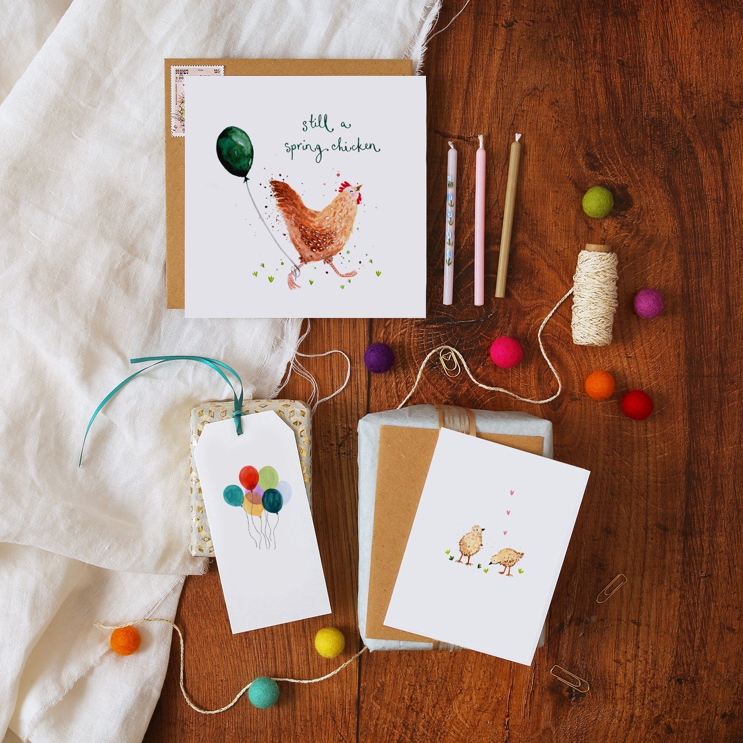 Two Chicks Mini Card