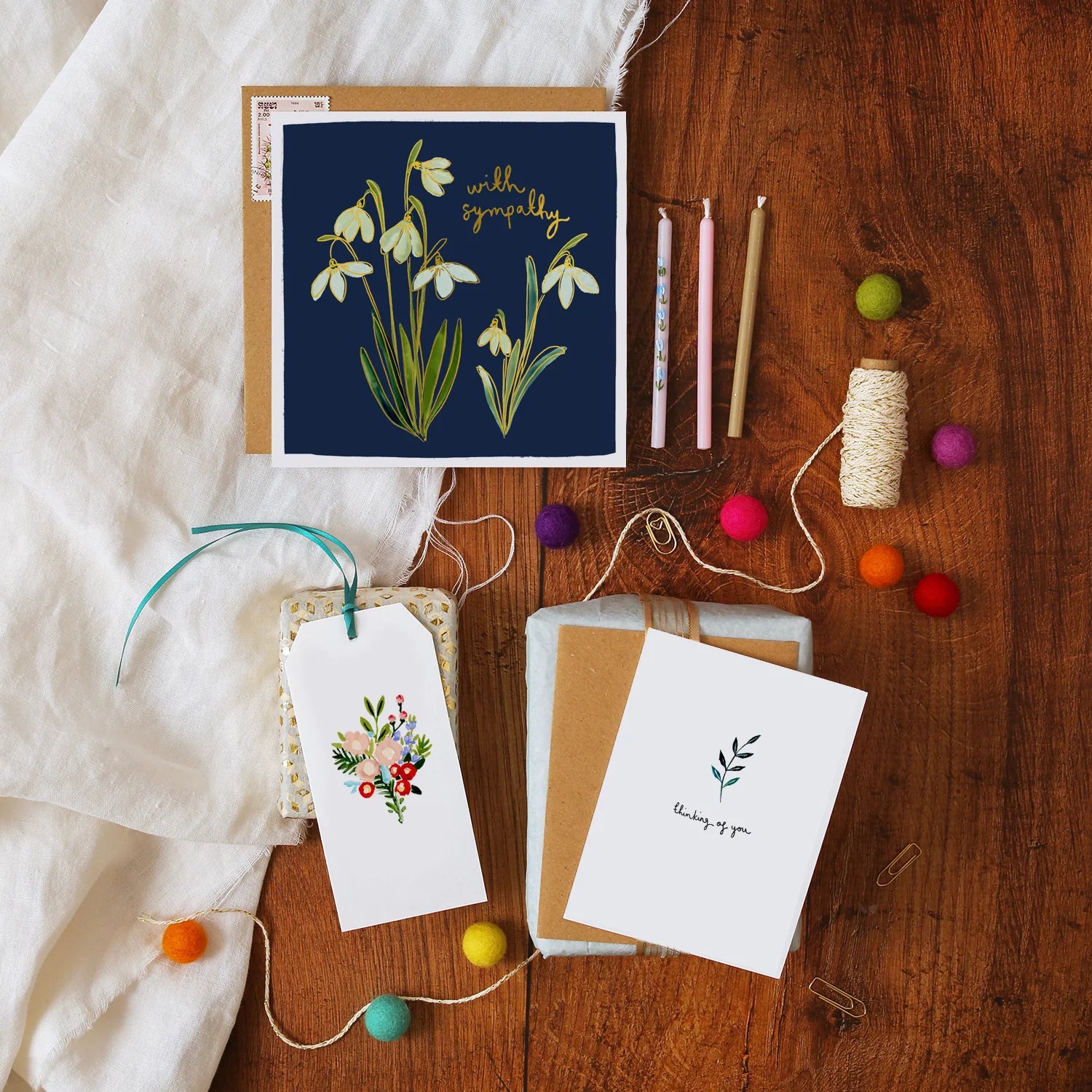 Thinking Of You Sprig Mini Card