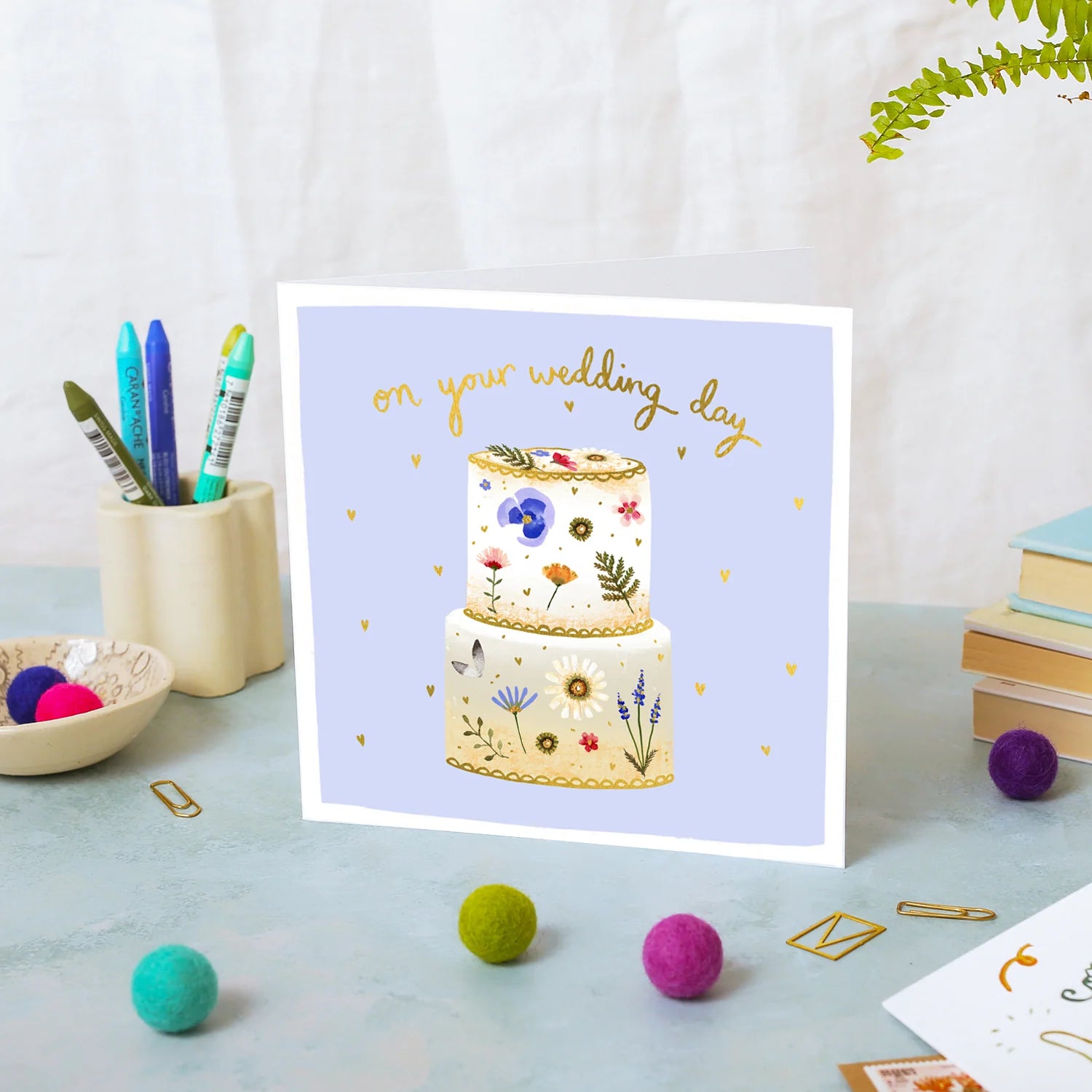 On Your Wedding Day Cake Card