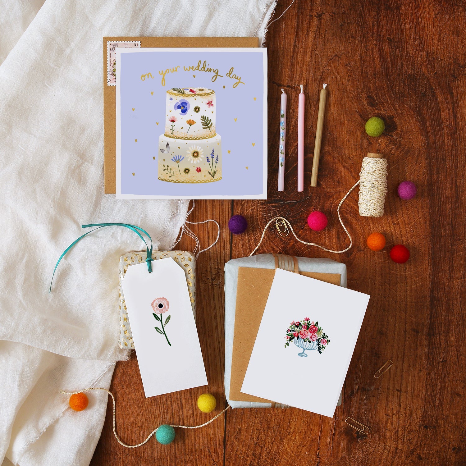 On Your Wedding Day Cake Card