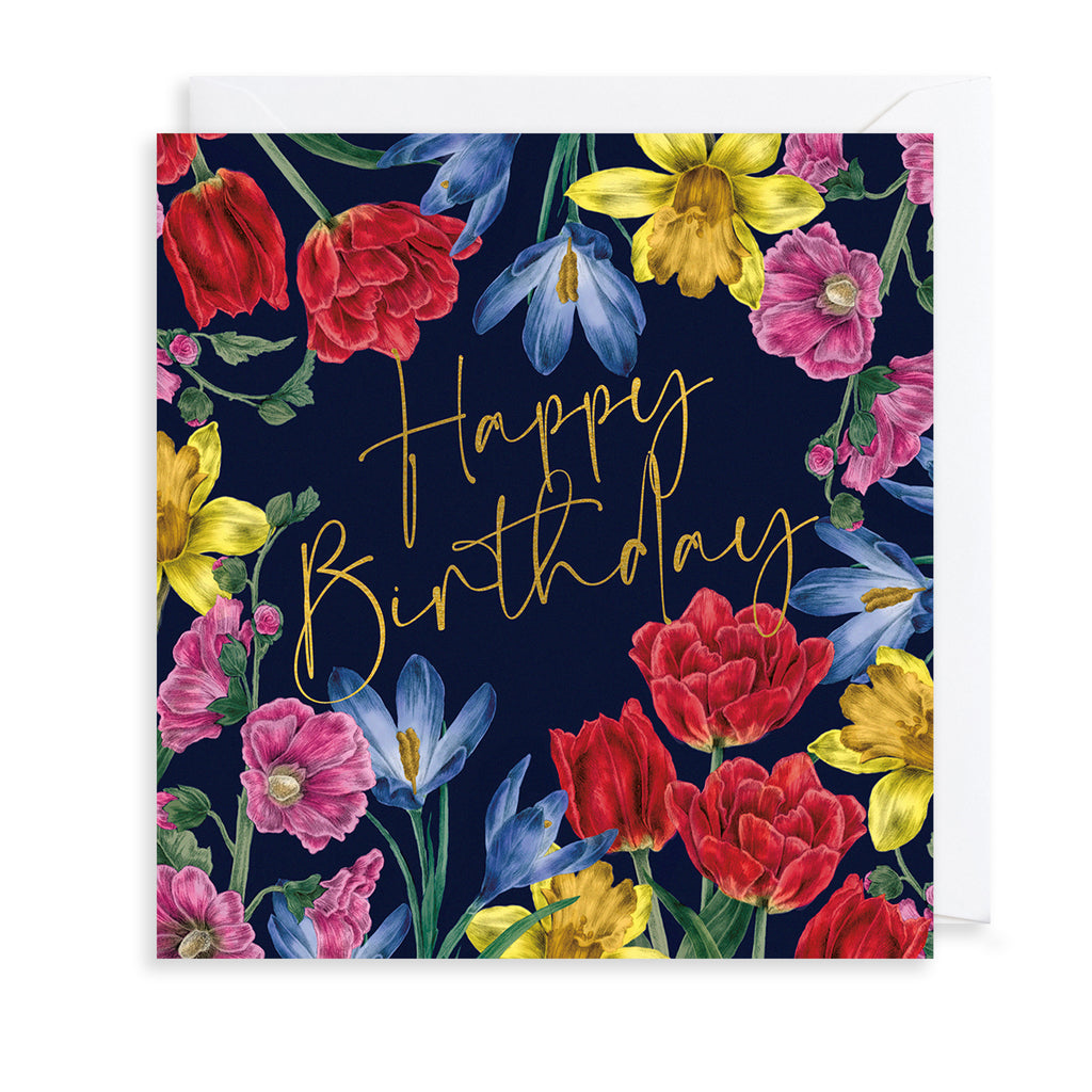 Birthday Blooms Greetings Card The Art File