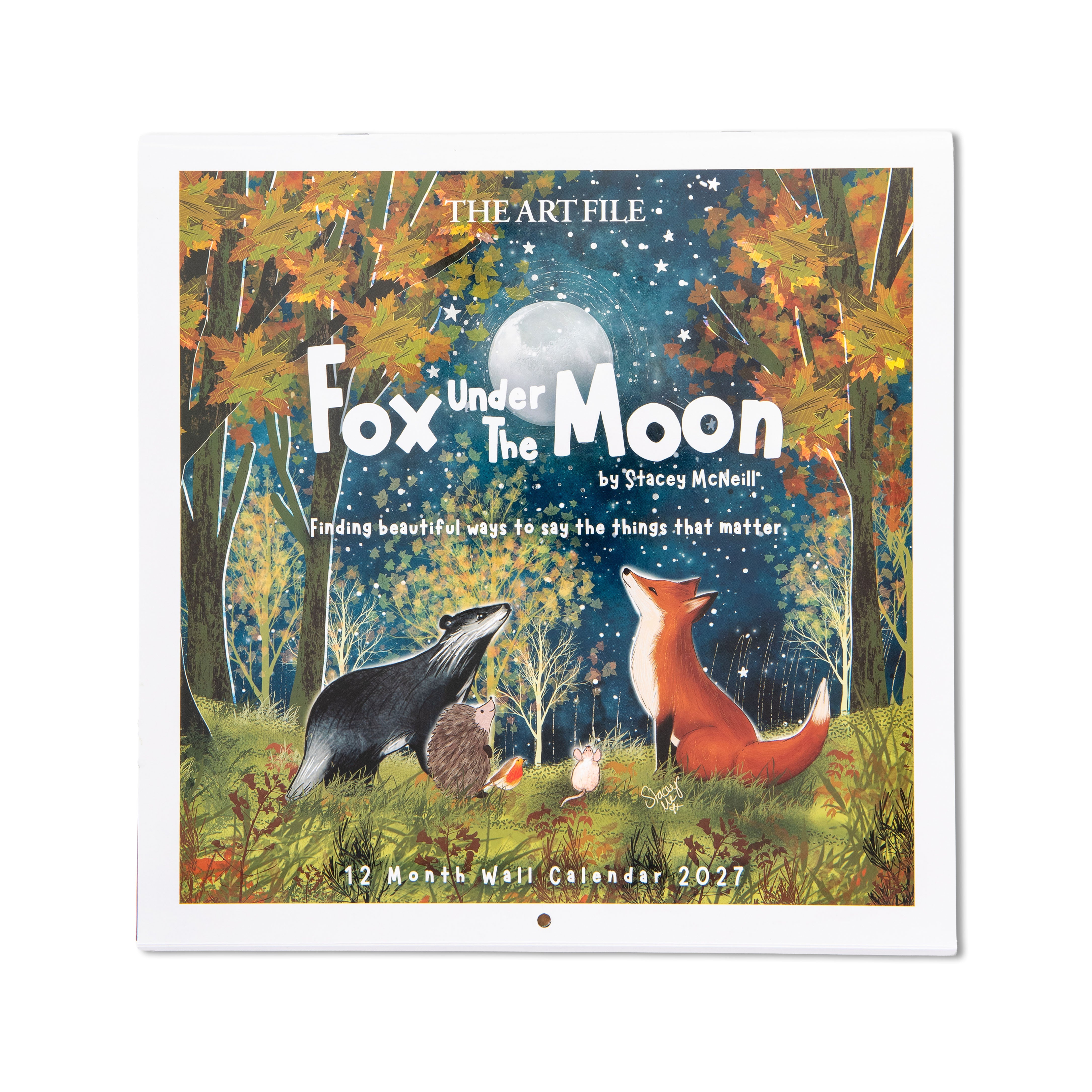 Fox Under the Moon 2027 Wall Calendar