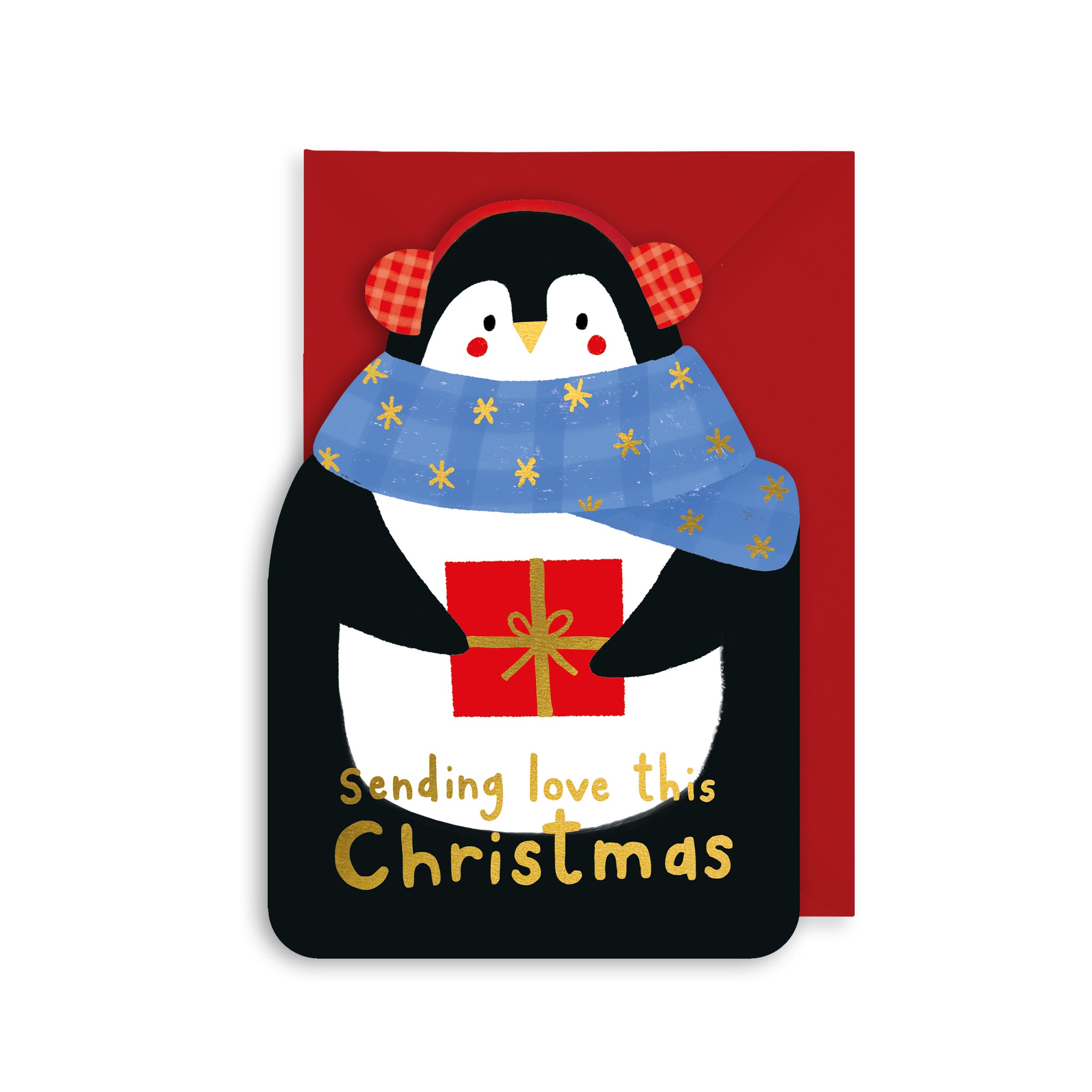 Sending Love Penguin Christmas Card