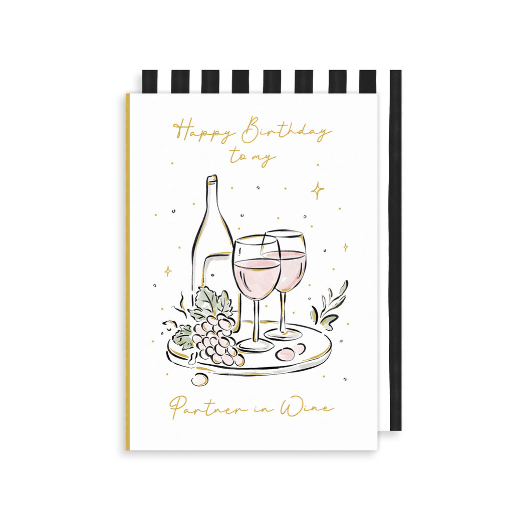 Partner In Wine Greetings Card The Art File