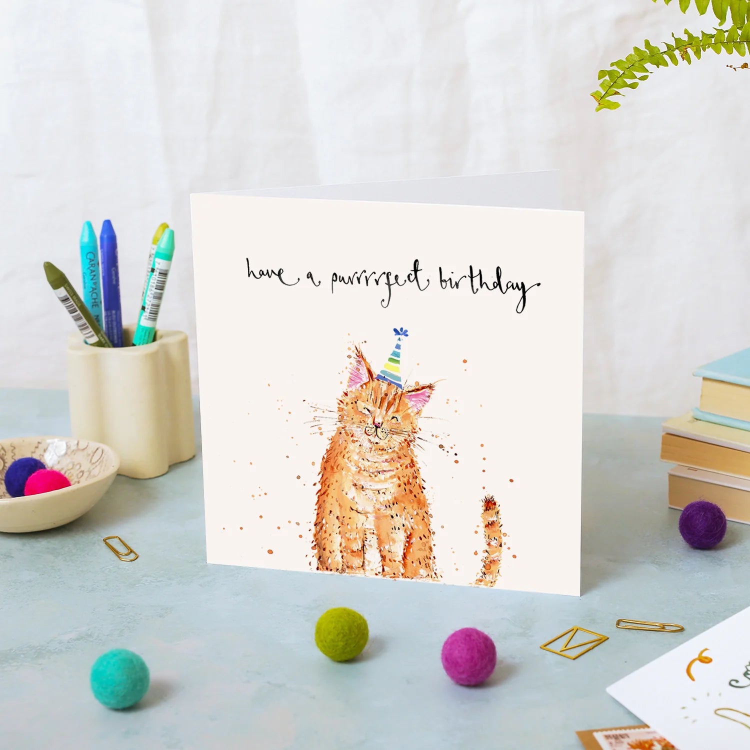 Purrrrfect Birthday Cat Birthday Card