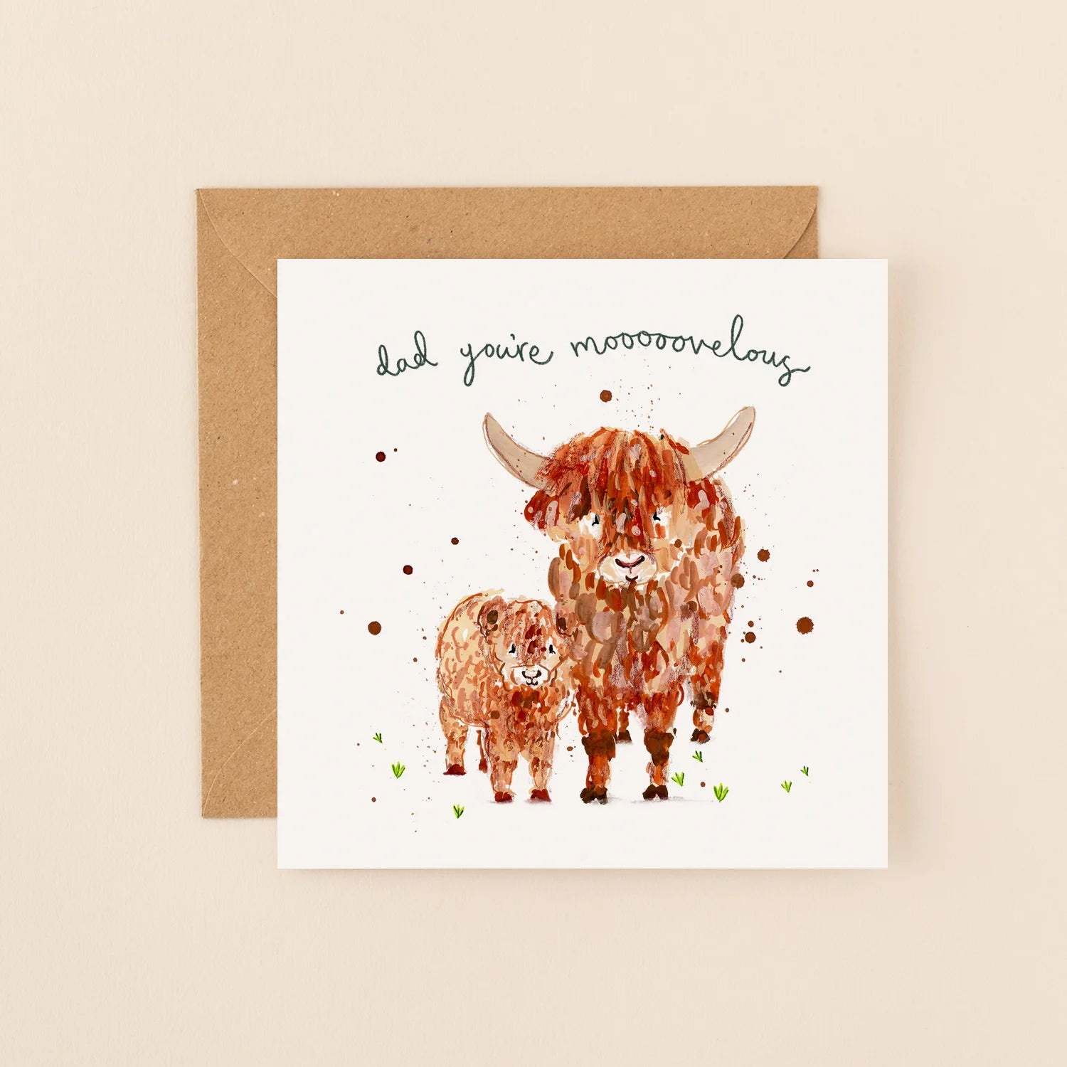 Mooovelous Dad Highland Cows Card
