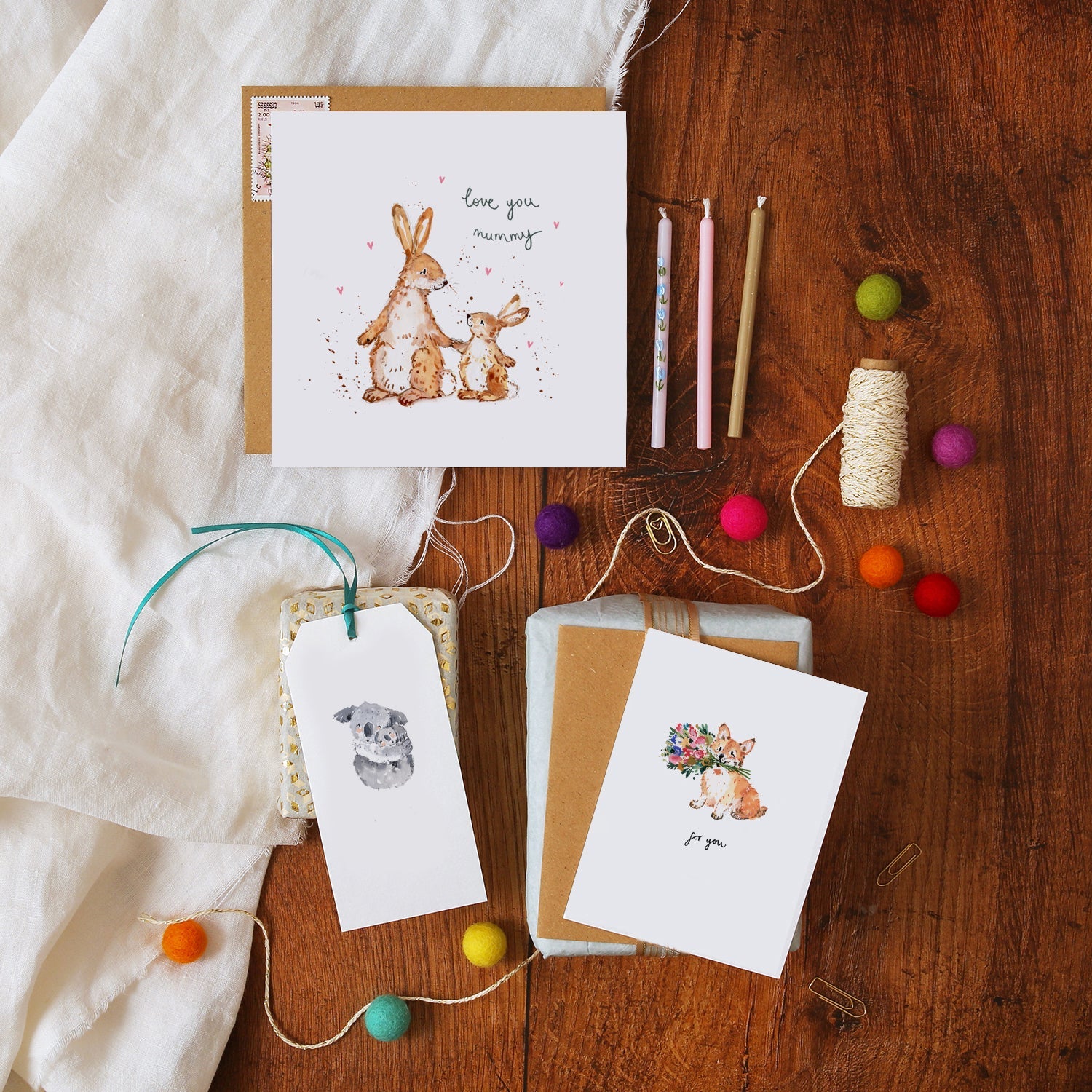 Bunnies Love You Mummy Card