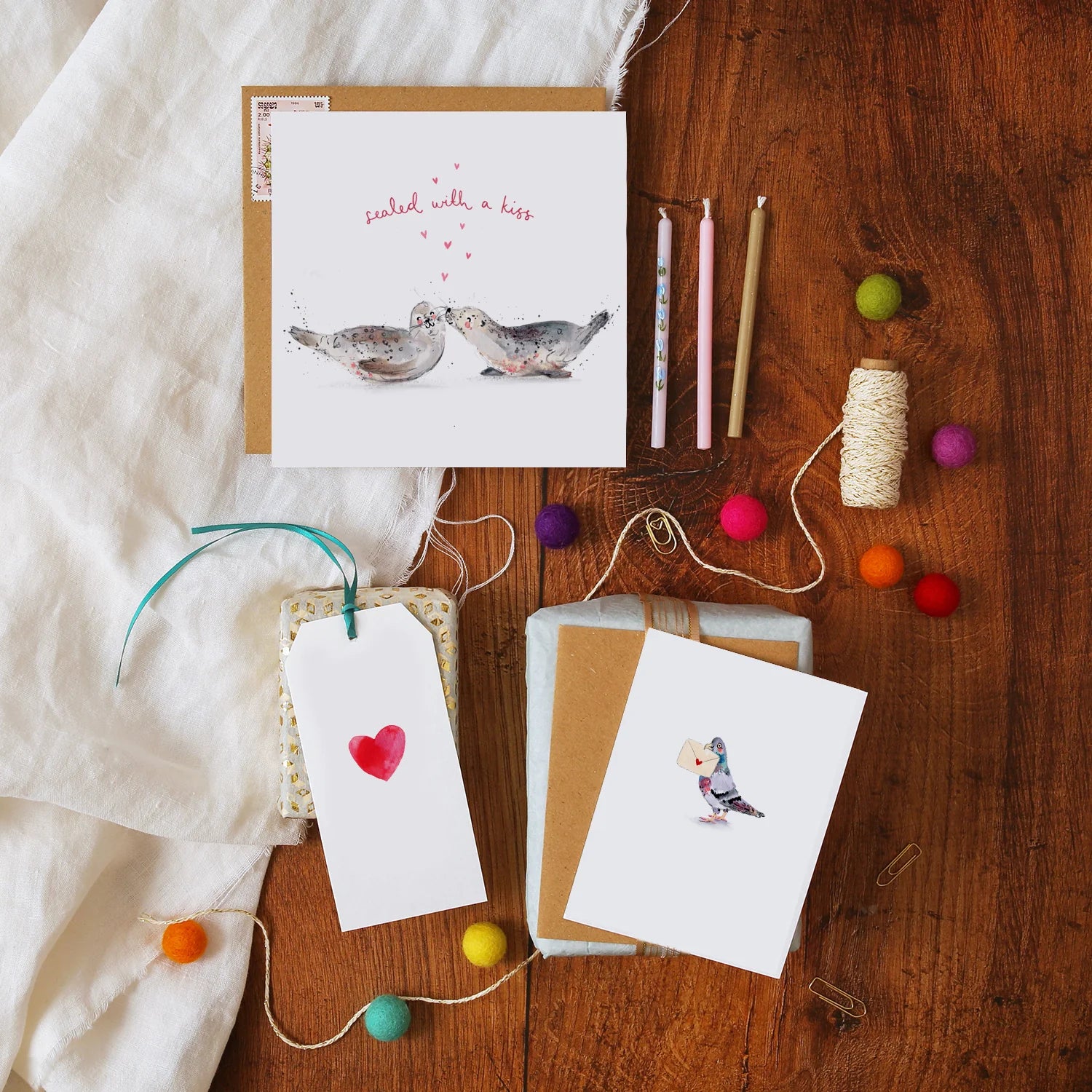 Sealed with a Kiss Romantic Card