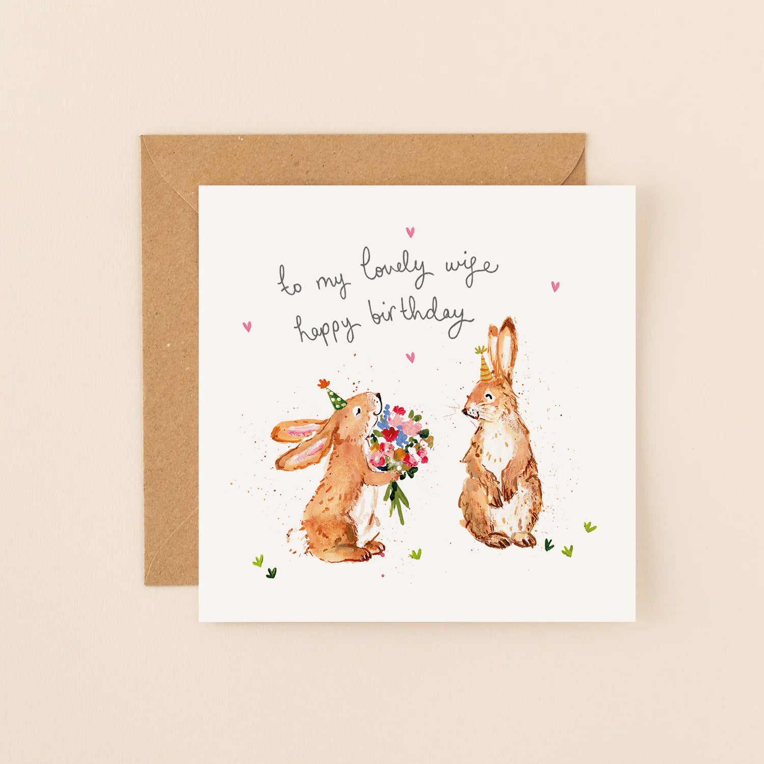 Bunnies To My Lovely Wife Birthday Card