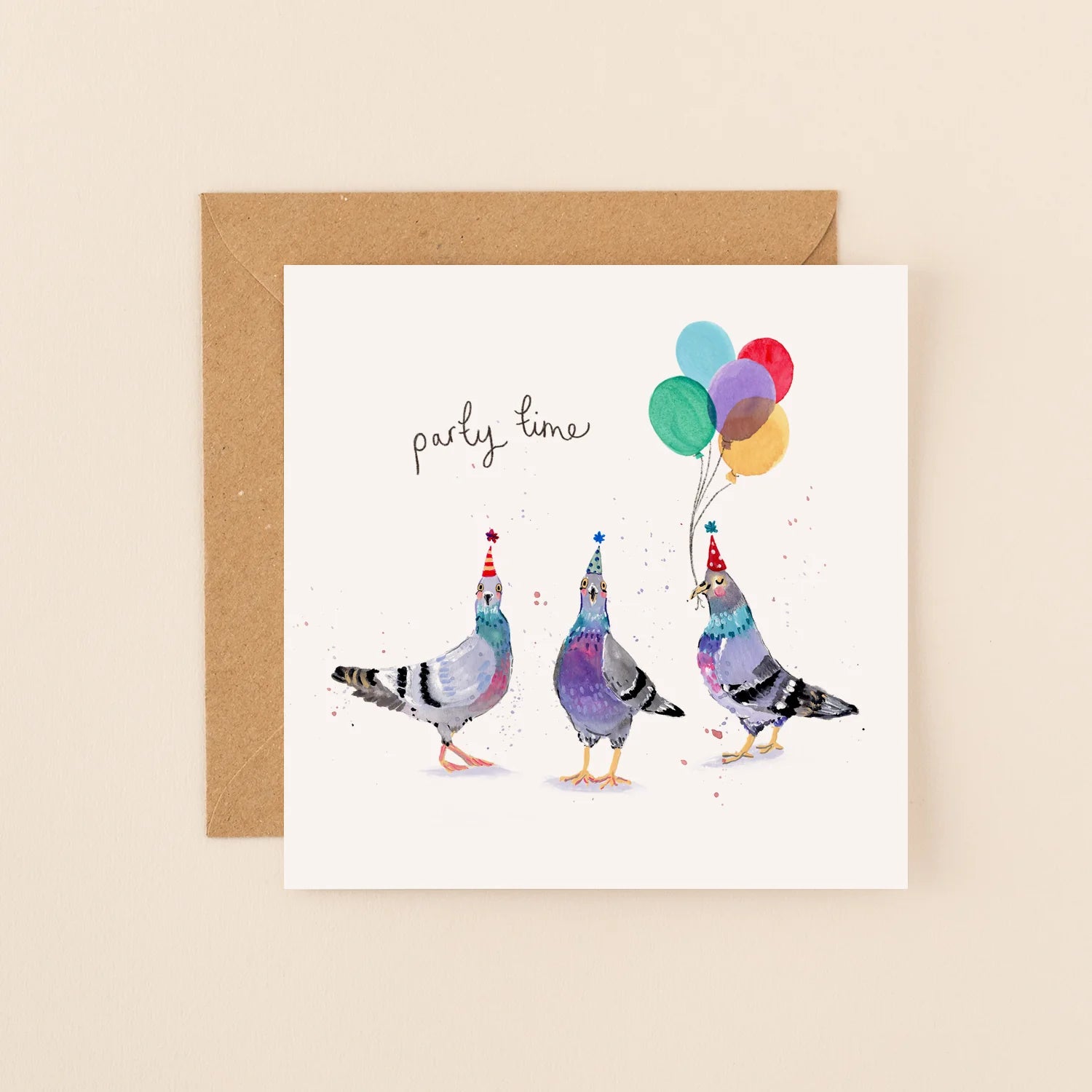 Pigeons Party Time Birthday Card