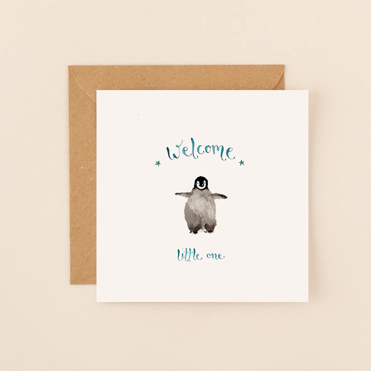 Penguin New Baby Boy Card