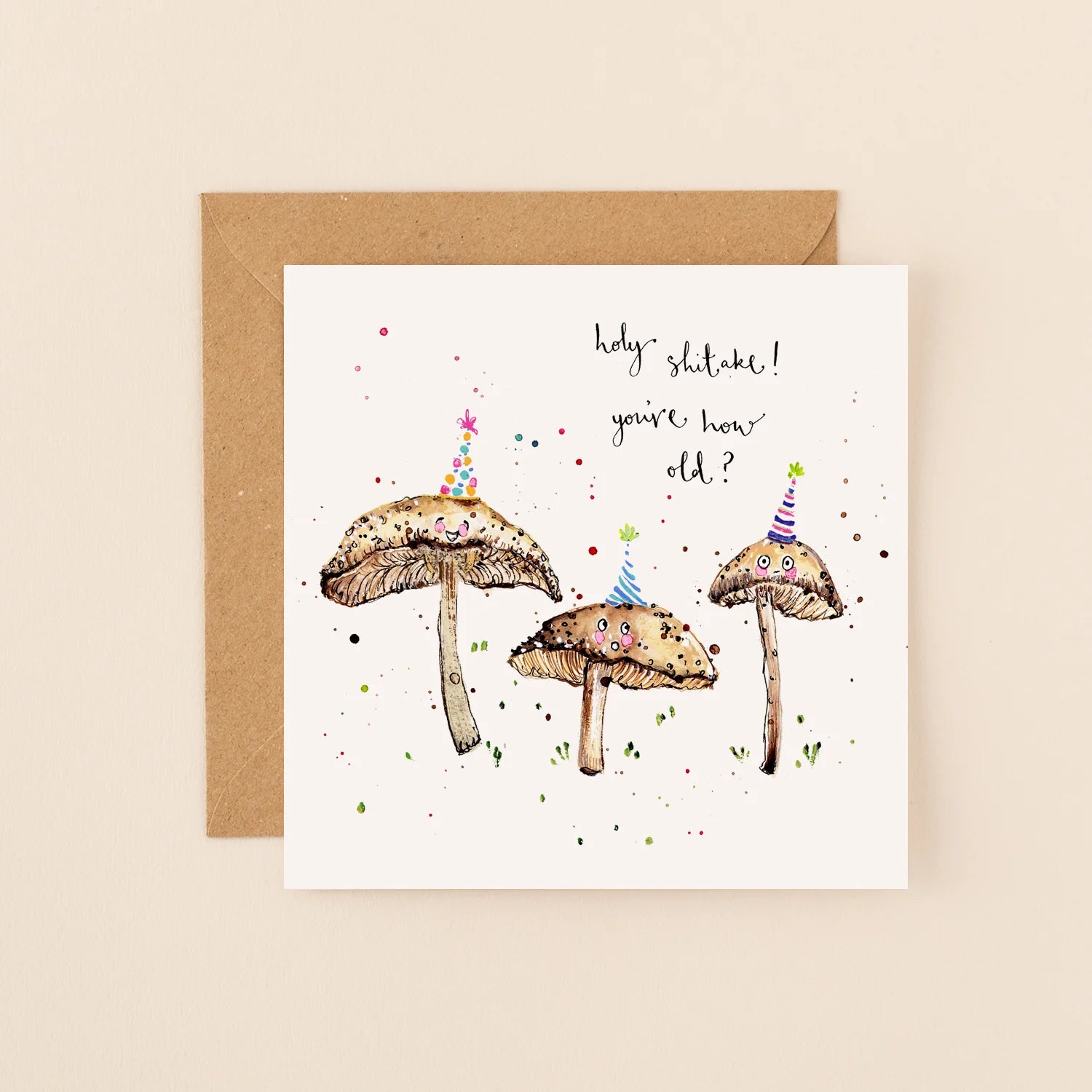 Holy Shitake! Birthday Card