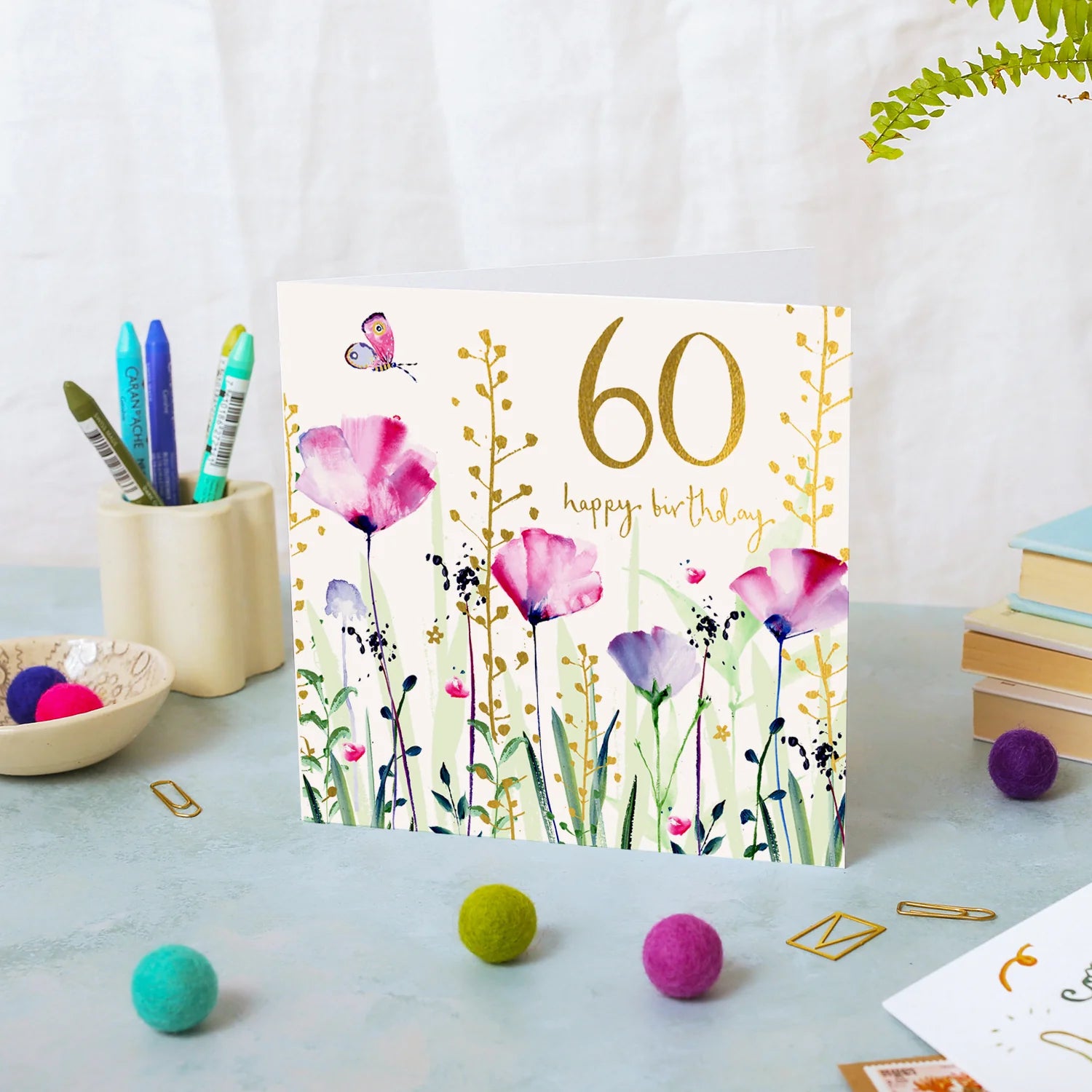 Flora 60th Birthday Card