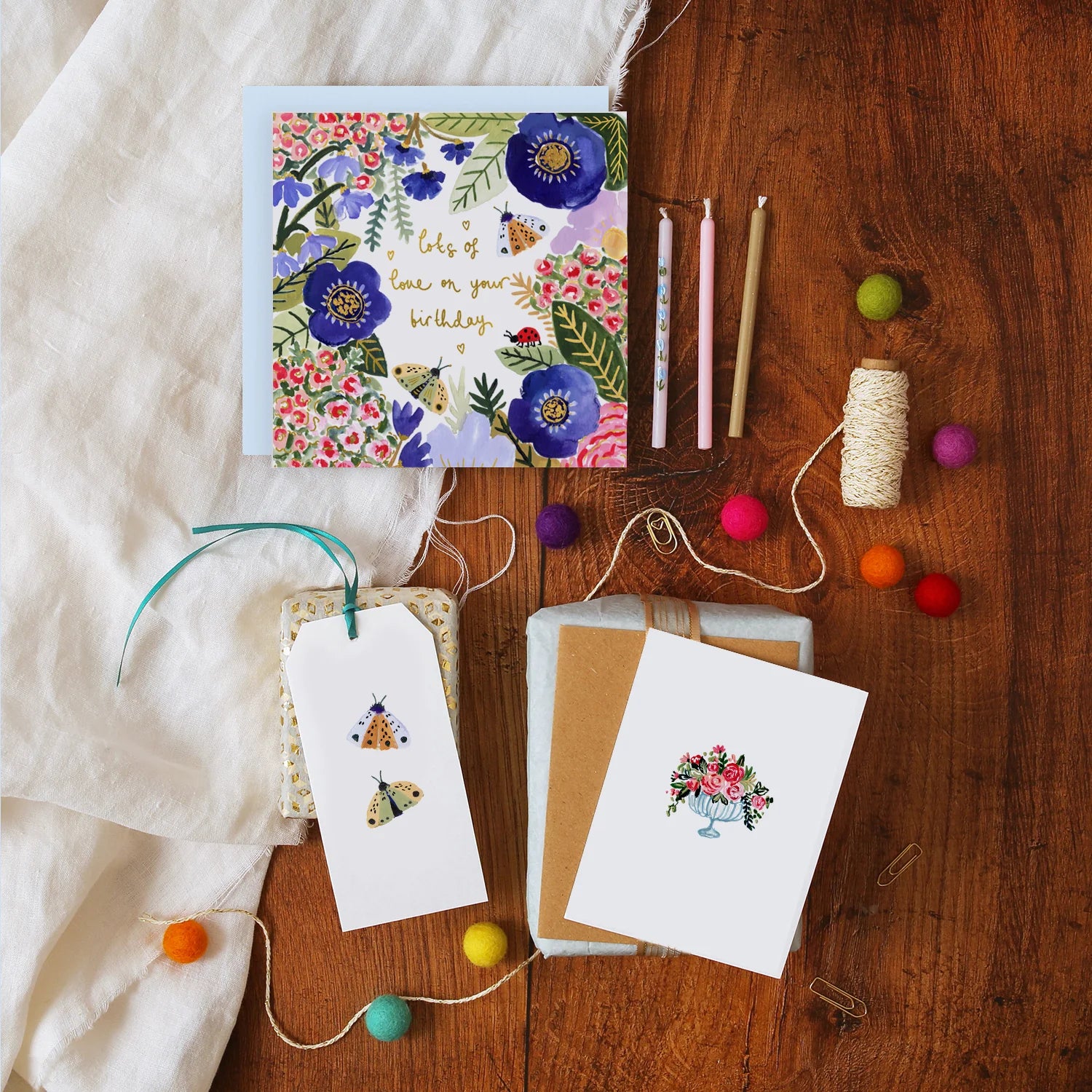 Bugs and Flowers Birthday Card