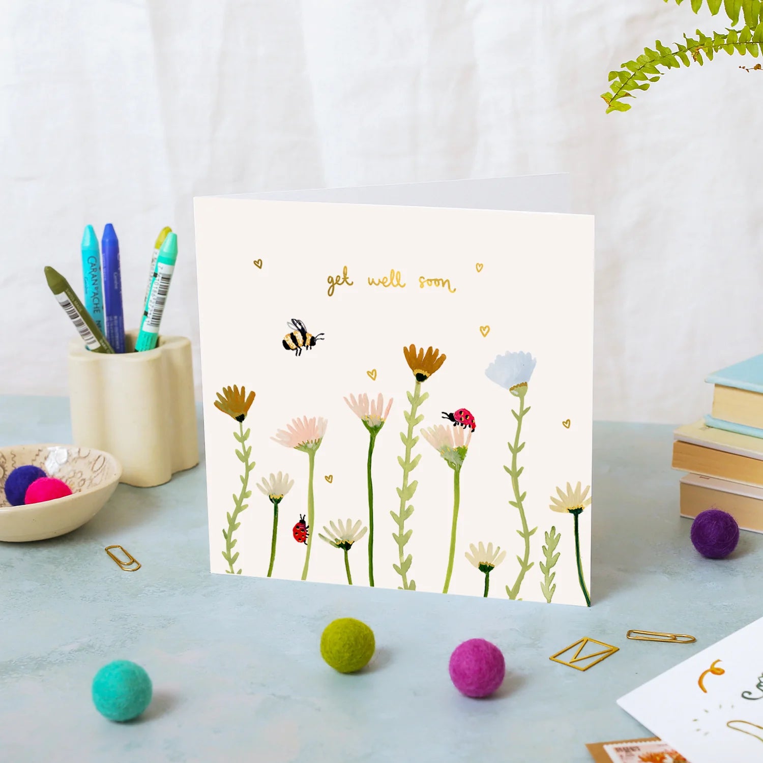 Flowers Get Well Soon Card