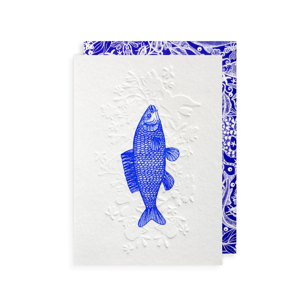 Blue Fish Greetings Card The Art File