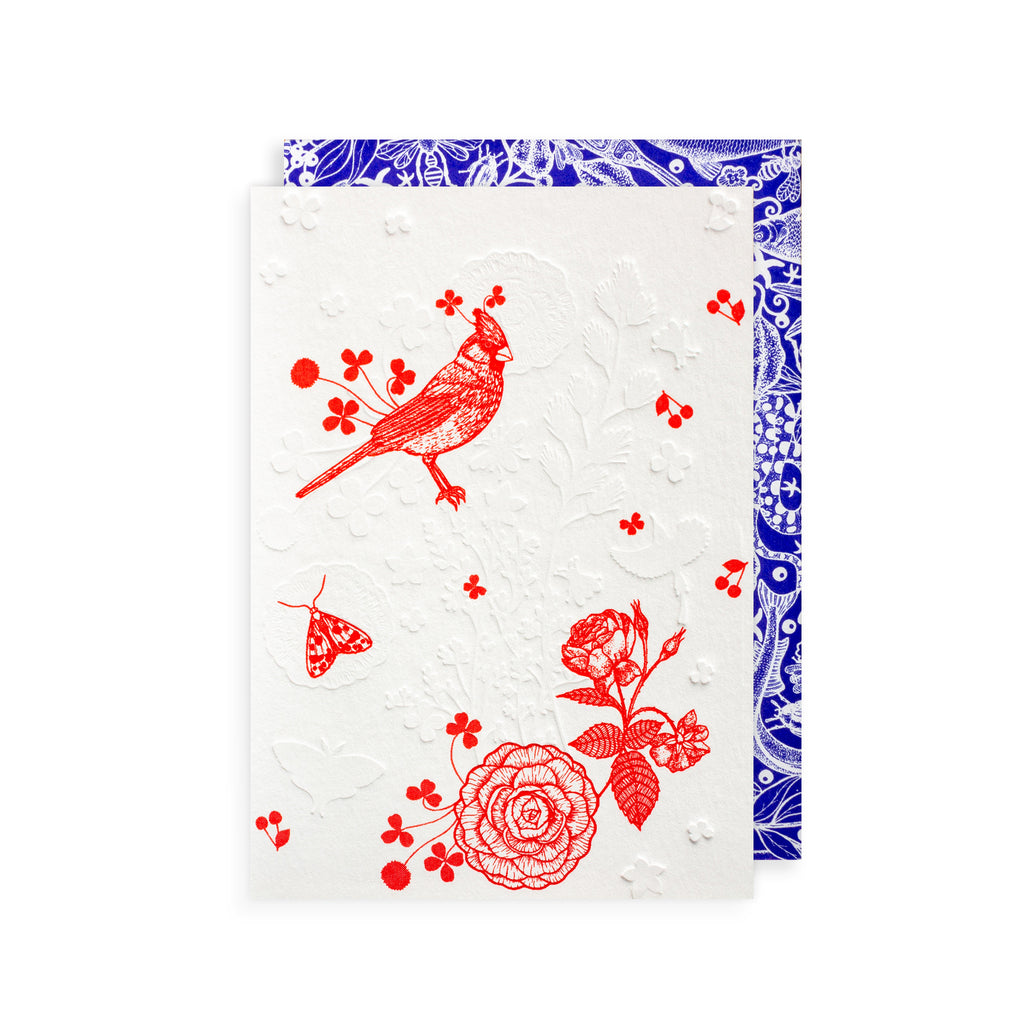 Red Bird Greetings Card The Art File