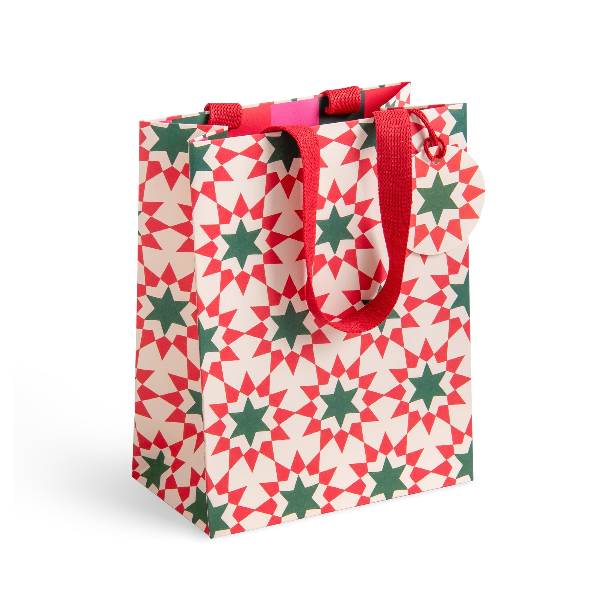 Geo Stars, Medium Christmas Gift Bag