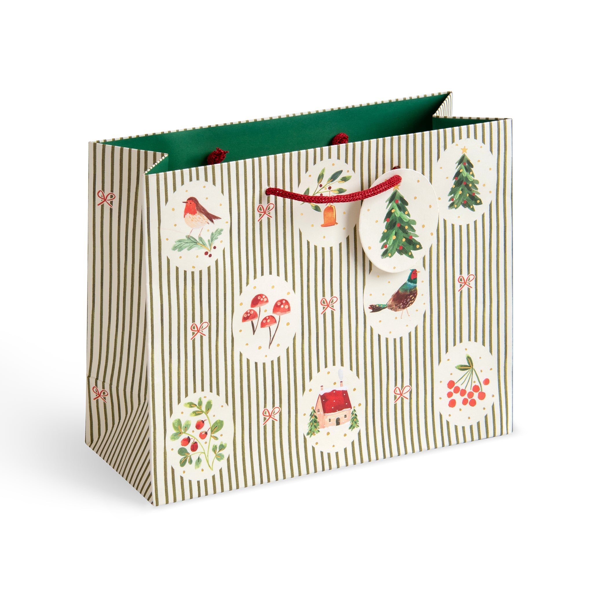 Cozy Christmas, Medium Landscape Christmas Gift Bag