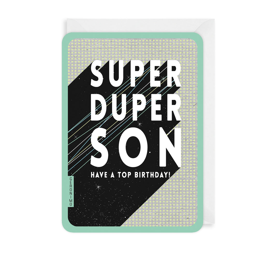 Super Son Greetings Card The Art File