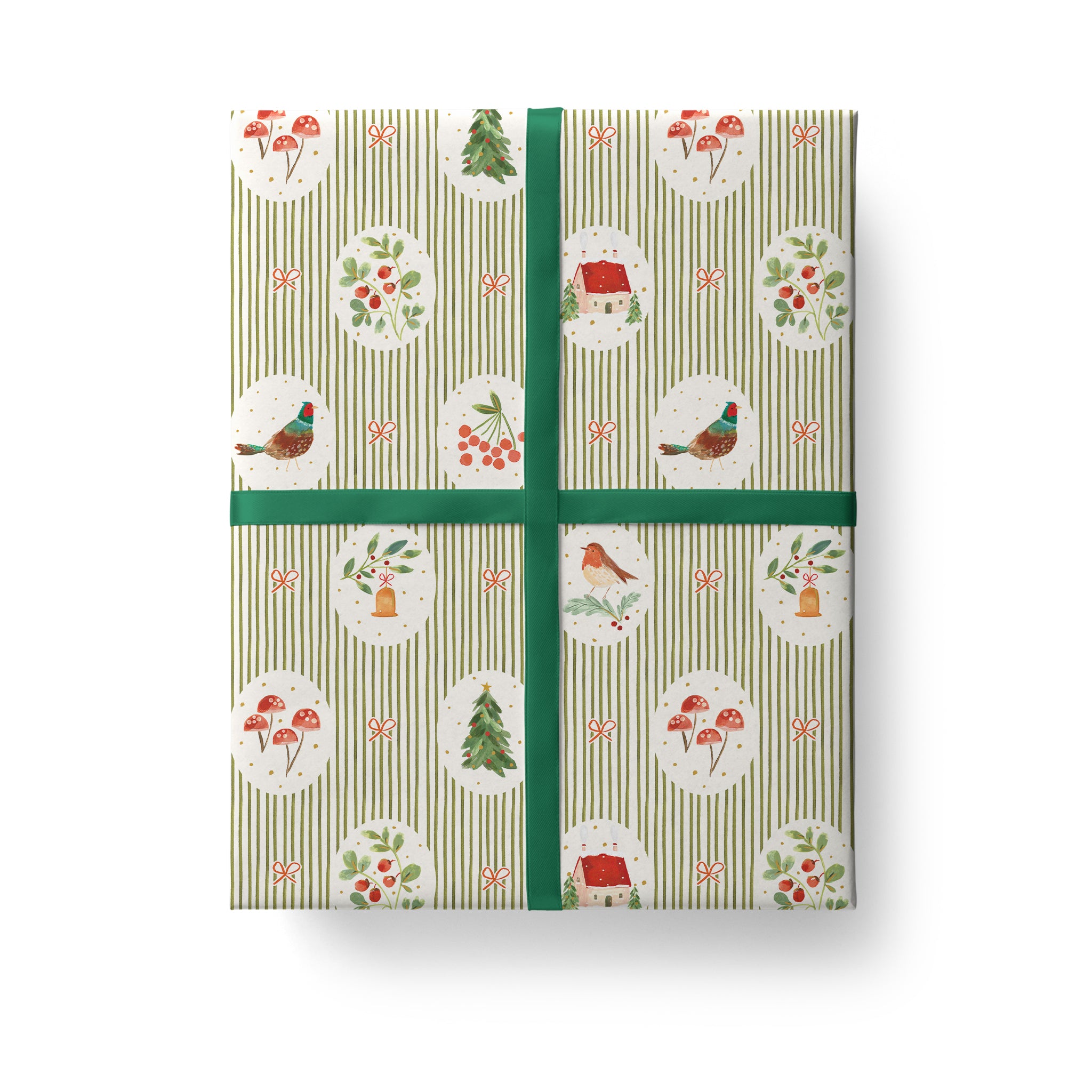 Hedgerow Christmas Flat Wrap