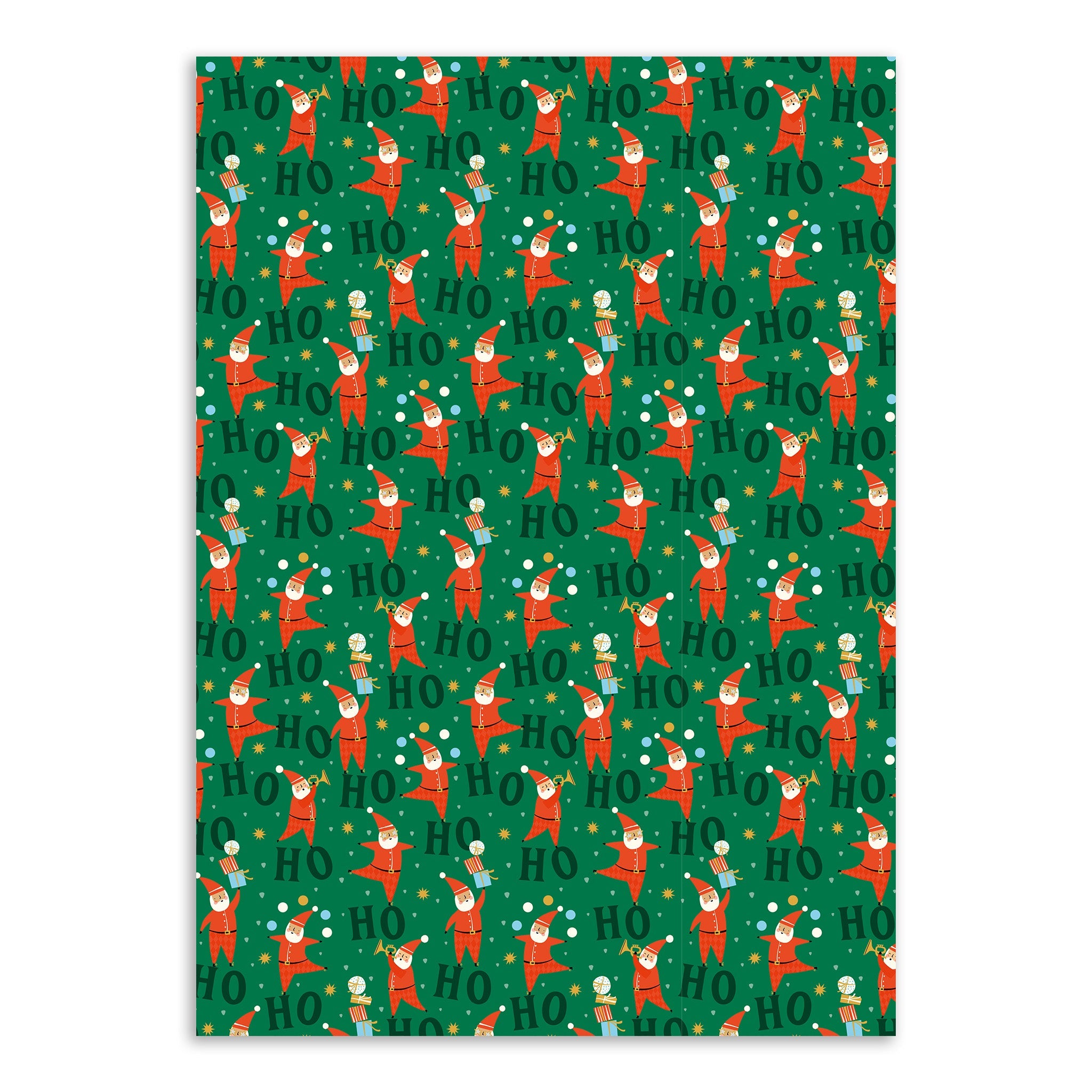 Jolly Santa Christmas Flat Wrap
