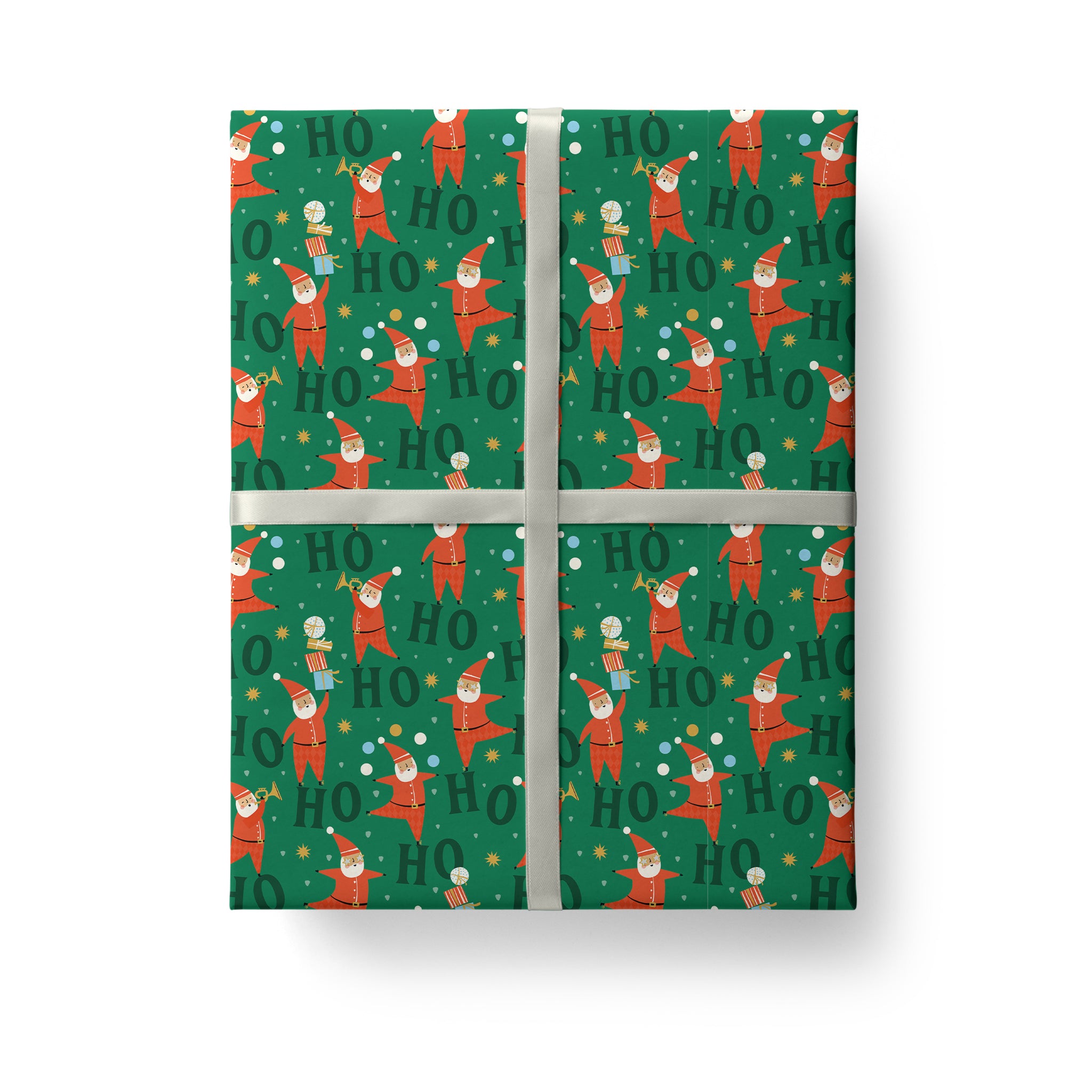 Jolly Santa Christmas Flat Wrap