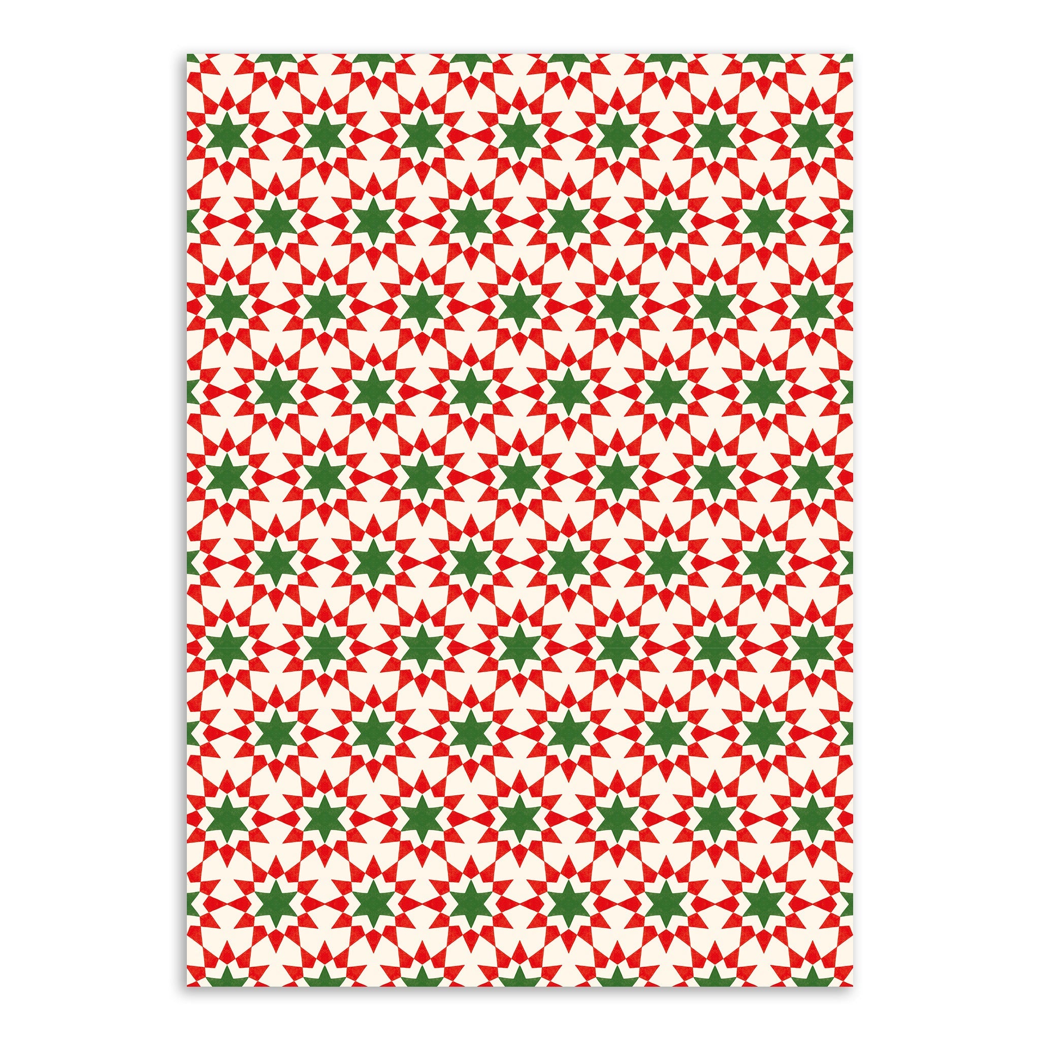 Geo Stars Christmas Flat Wrap
